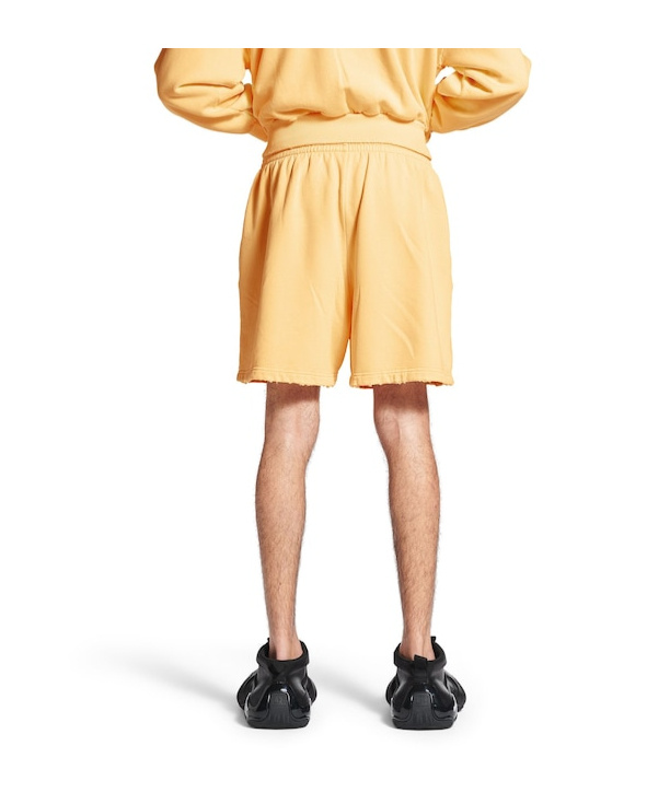 Balenciaga Laurel Classic Sweat Shorts In Yellow In Yellow