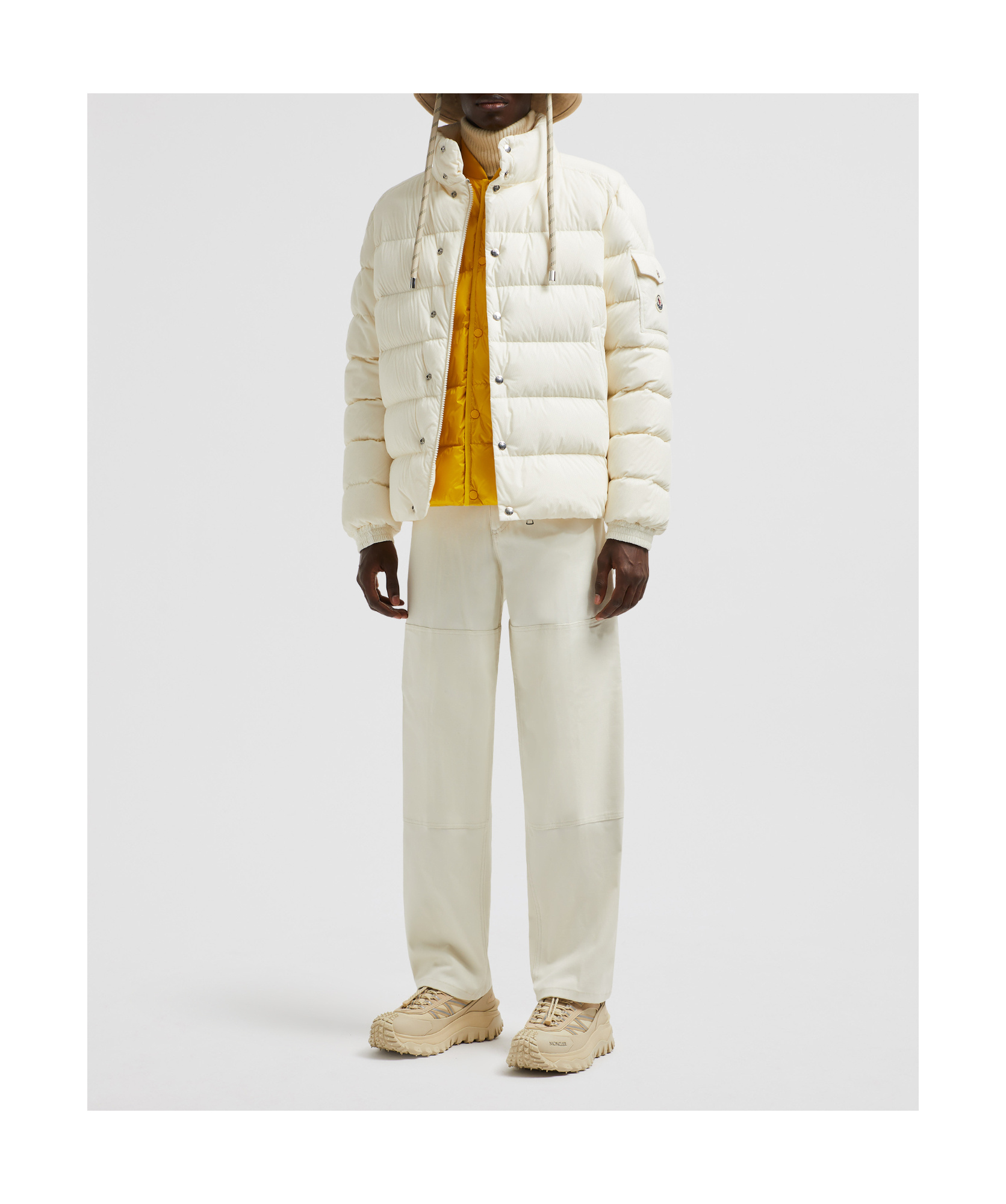 Moncler Cotton Canvas Trousers In White