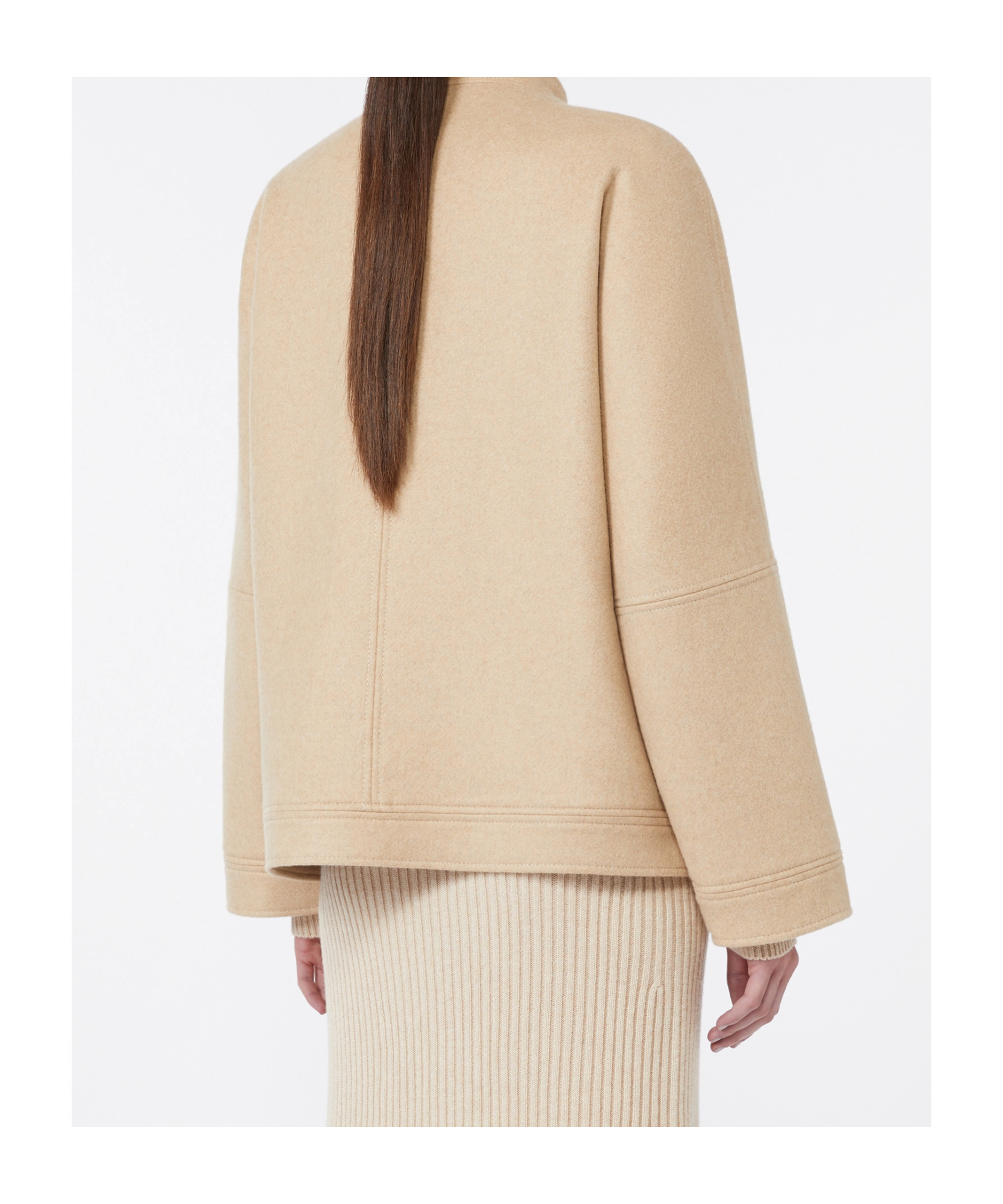 Max Mara Fascia Bomber Jacket In Neutral