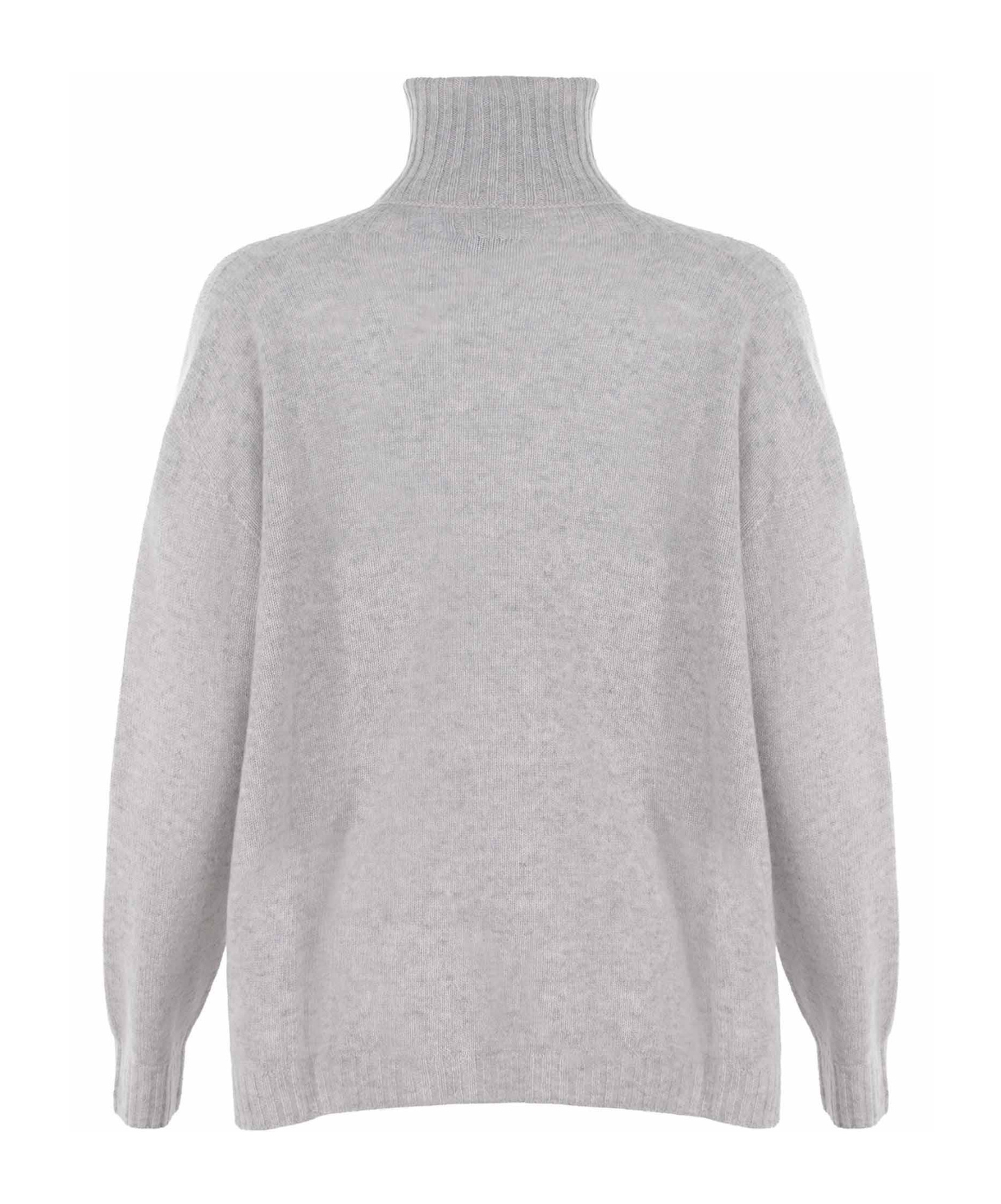 Alysi Long Sleeved Turtleneck Knitted Jumper In Gray
