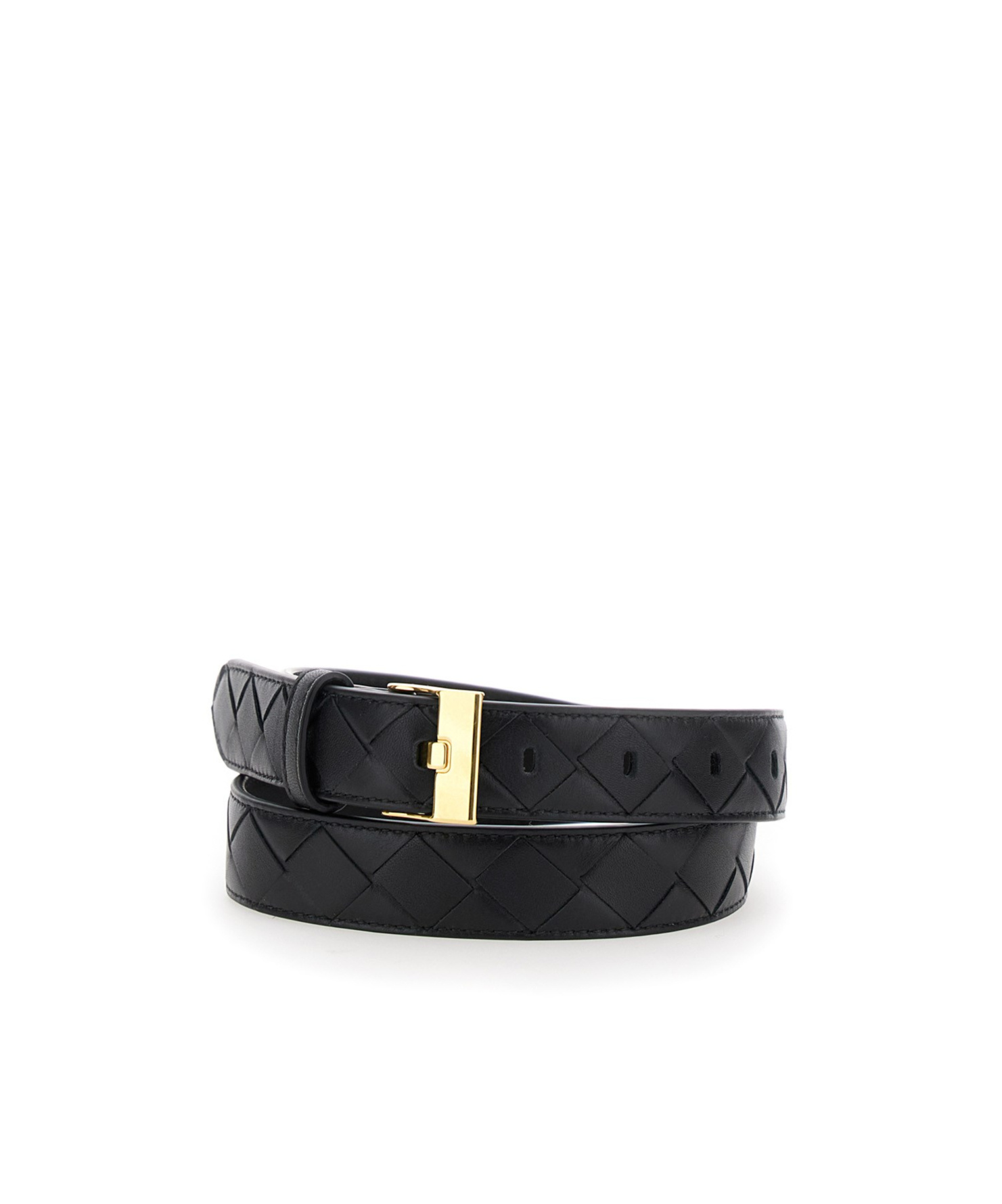Bottega Veneta Adjustable Waist Belt In Black