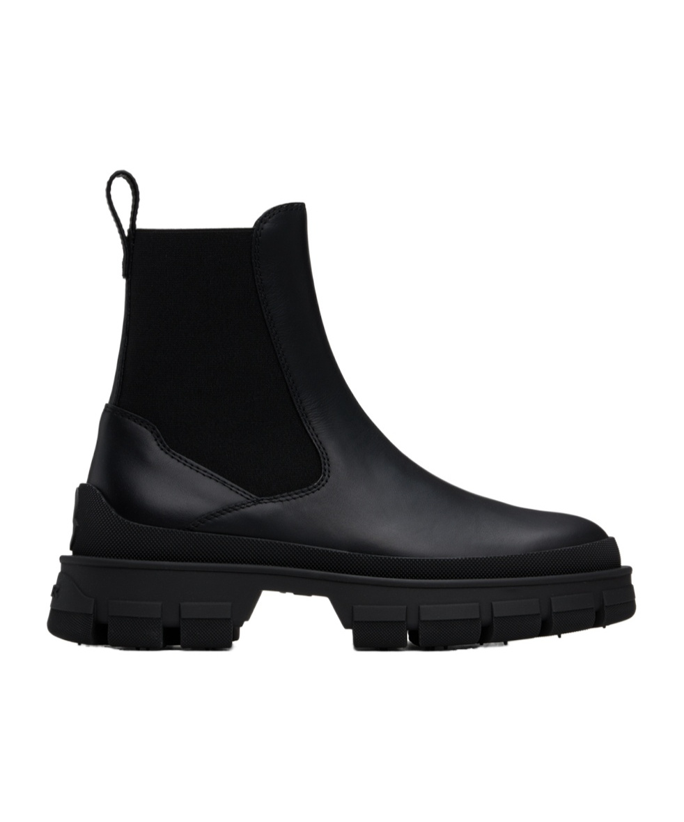 MONCLER HEVEA CHELSEA LEATHER BOOTS