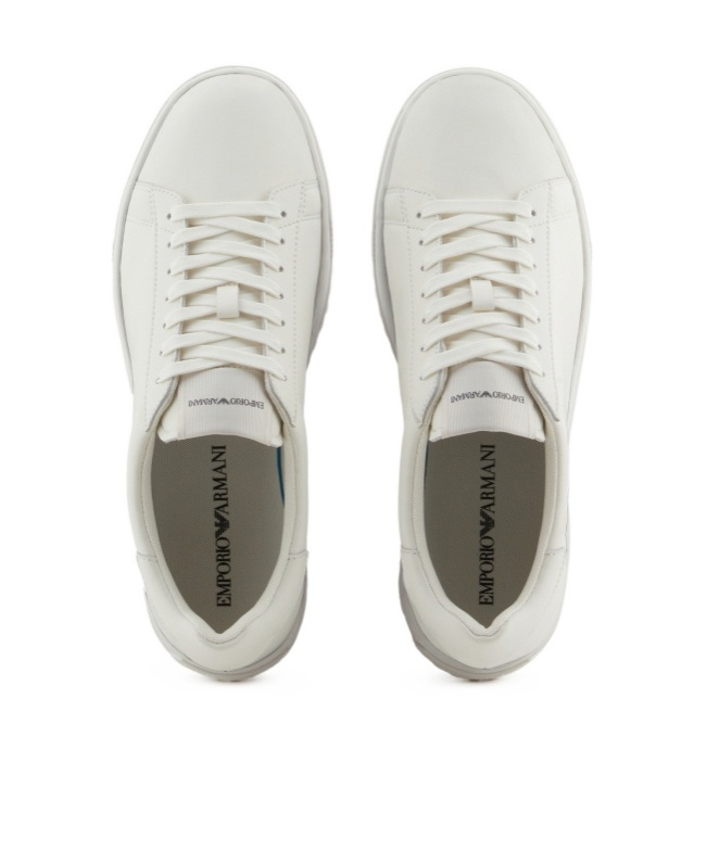 Emporio Armani Round Head Low-cut Casual Shoes In White