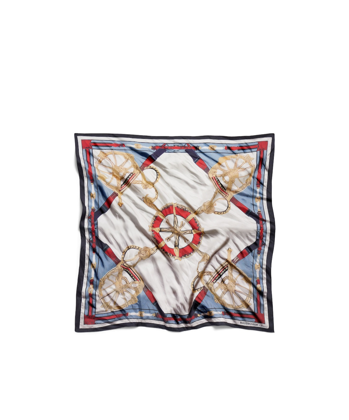Balenciaga Women's Ai Scarf In Beige/light Blue In Multi