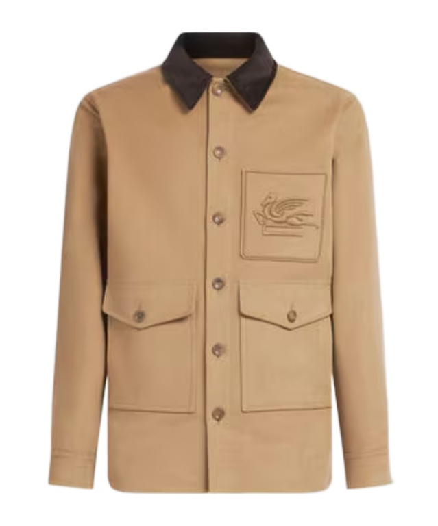 Etro Stylish Jacket With Chest Pocket And Flap Pockets In Brown