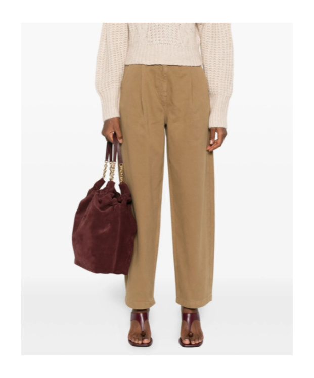 Iro Belt Loops Casual Pants In Brown