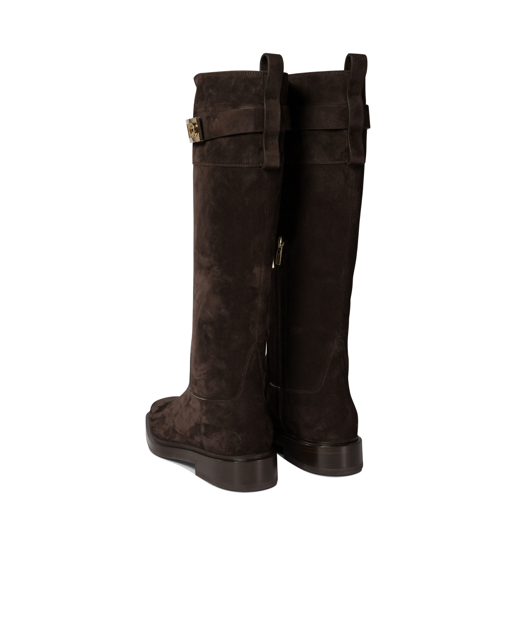 Ferragamo Elegant Roly Riding Boots With Gancini Buckle Detail In Black