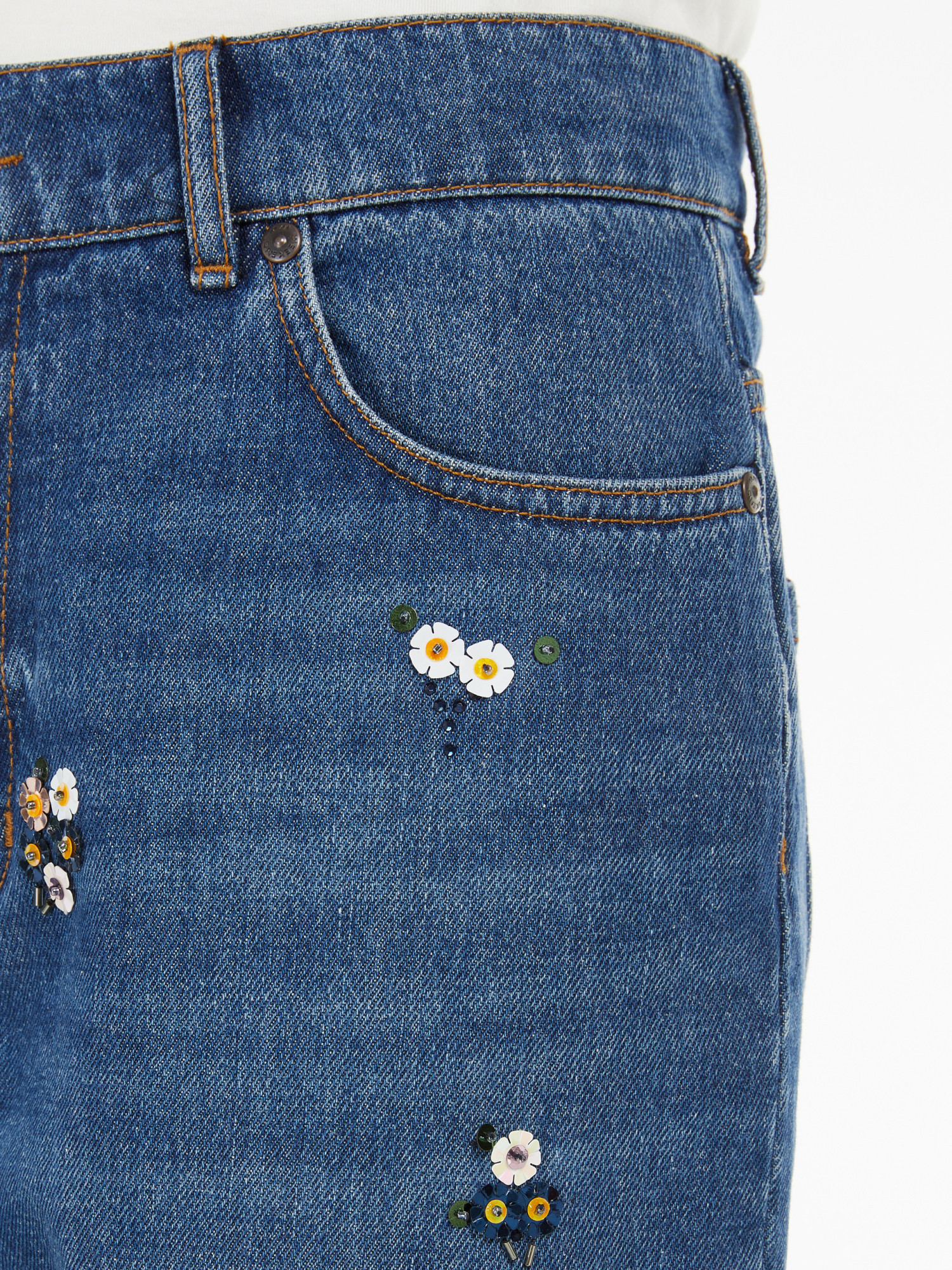 WEEKEND MAX MARA SEQUINNED DENIM JEANS