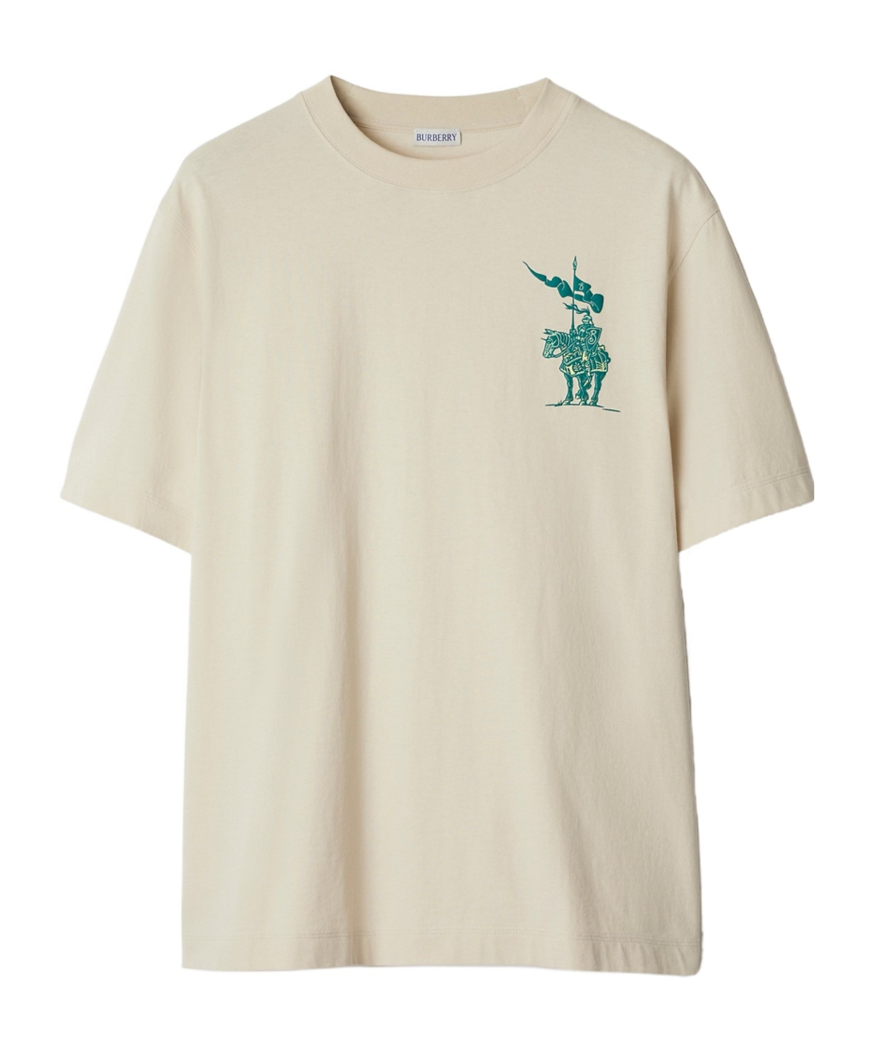 Burberry Equestrian Knight Logo Cotton T-shirt In Nude