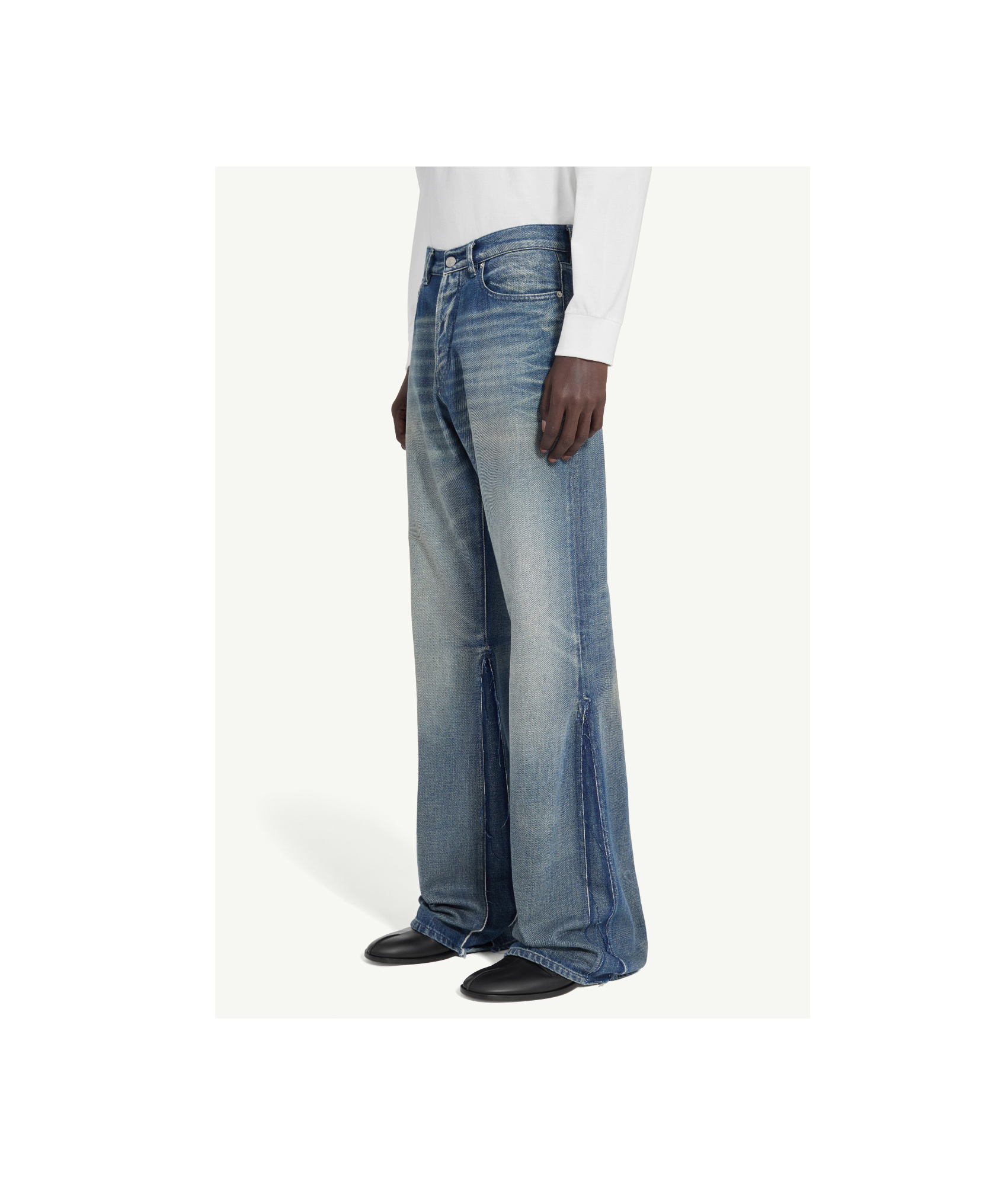 Mm6 Maison Margiela Denim Wide-leg Jeans In Blue