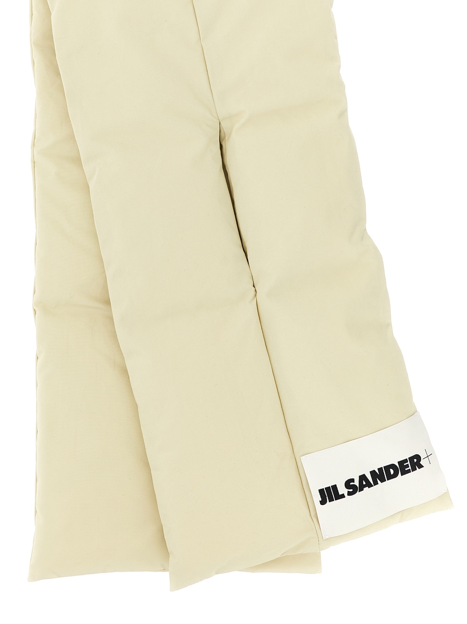 Jil Sander Quilted Down Scarf With Plush Goose Down Filling In White