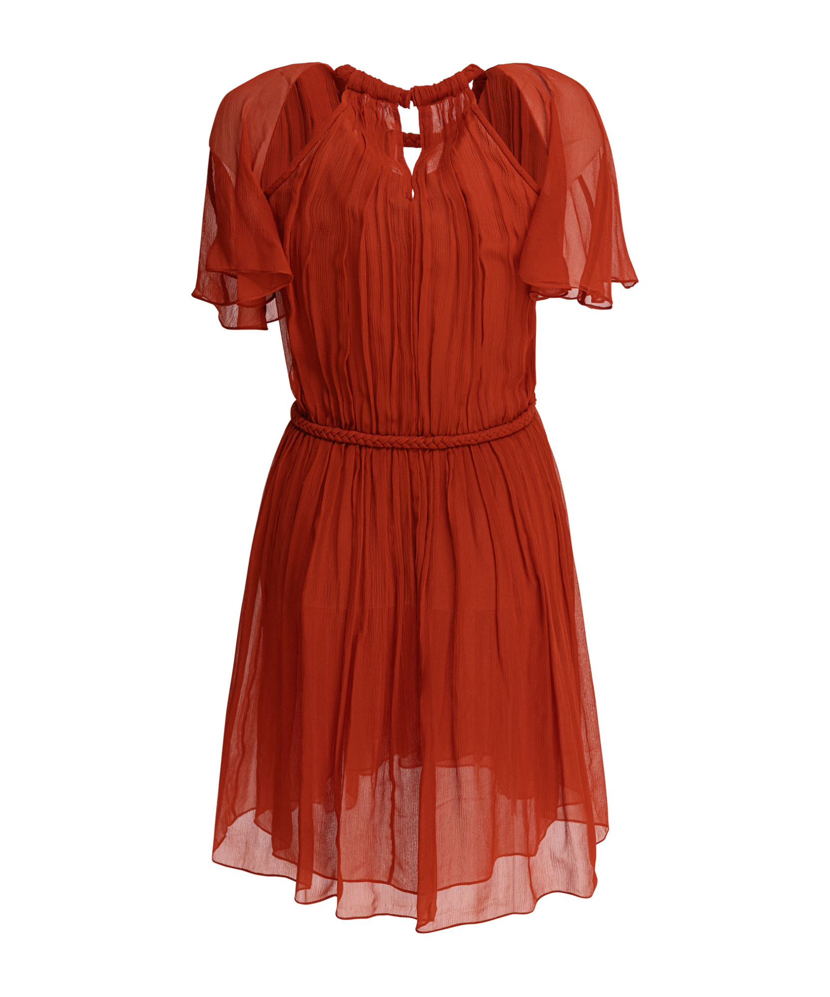 Shop Isabel Marant Short Sleeve Dress In Orange