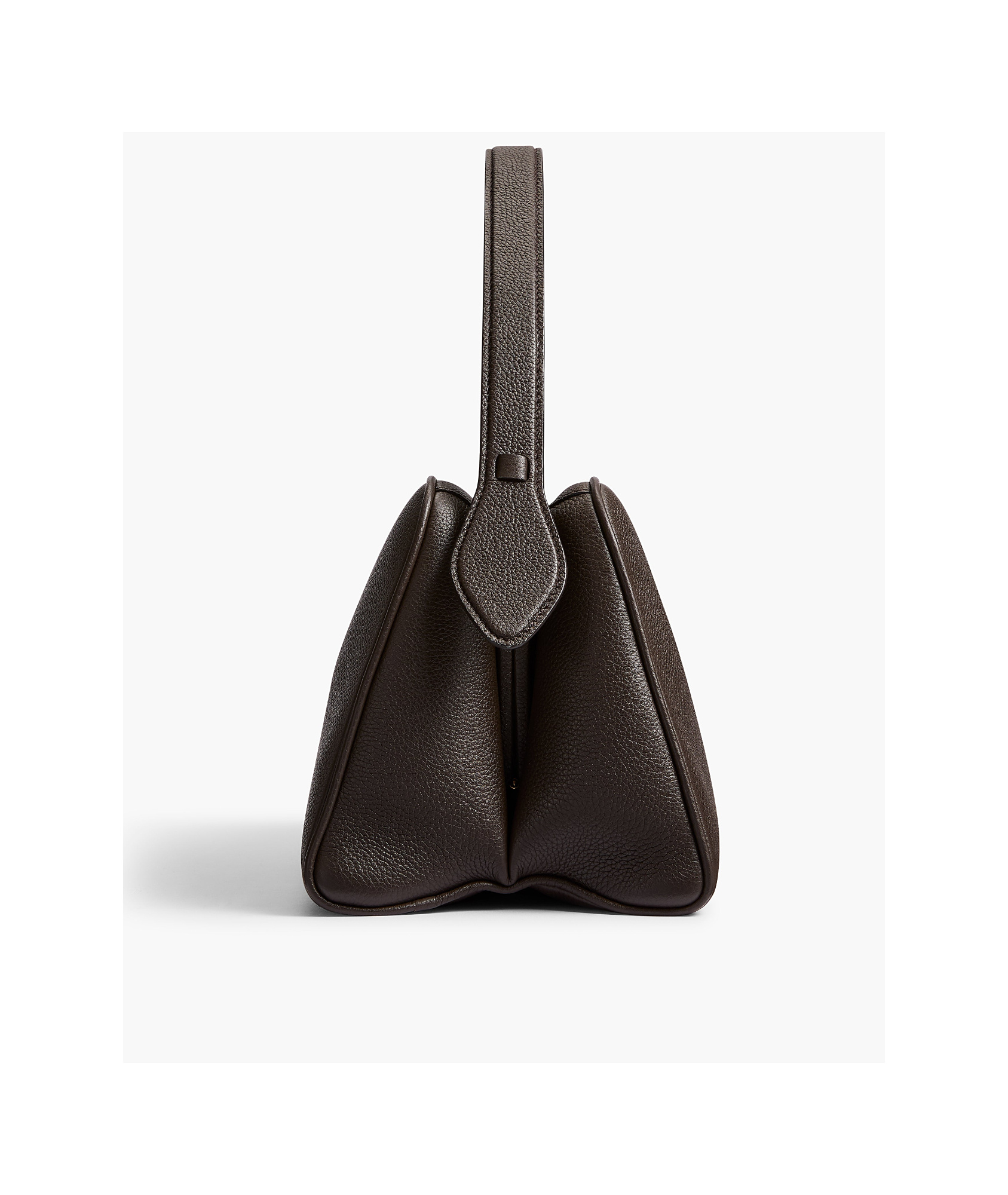 Khaite Cate Textured Leather Top Handle Bag In Black