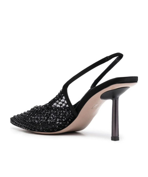 Le Silla Gilda Mesh-panel Pumps In Black