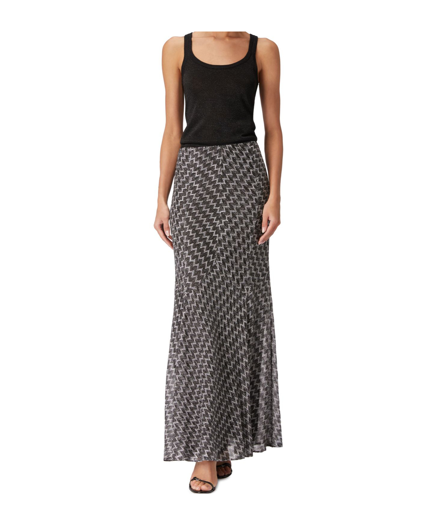 Shop Missoni Patterned Skirt In Black
