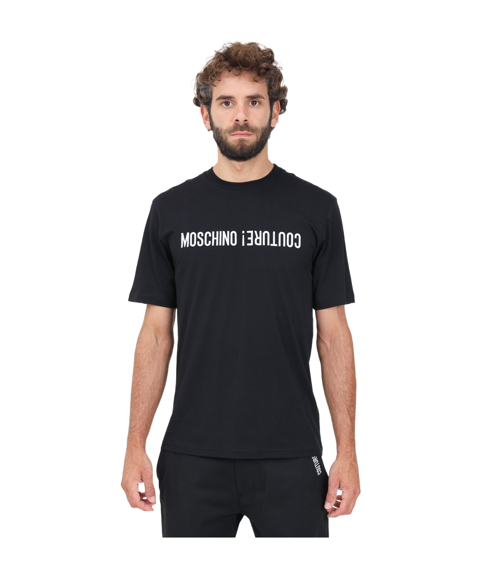 Moschino Logoed T-shirt In Black
