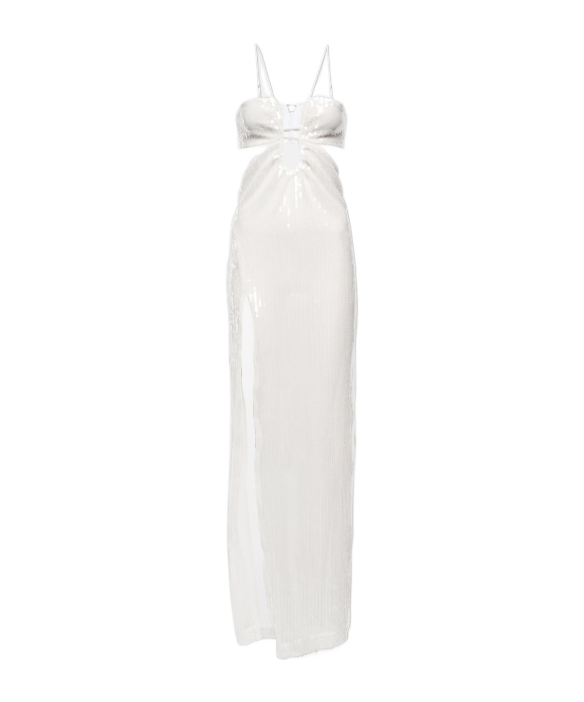 Nensi Dojaka Bridal Sequined Tulle Gown In White