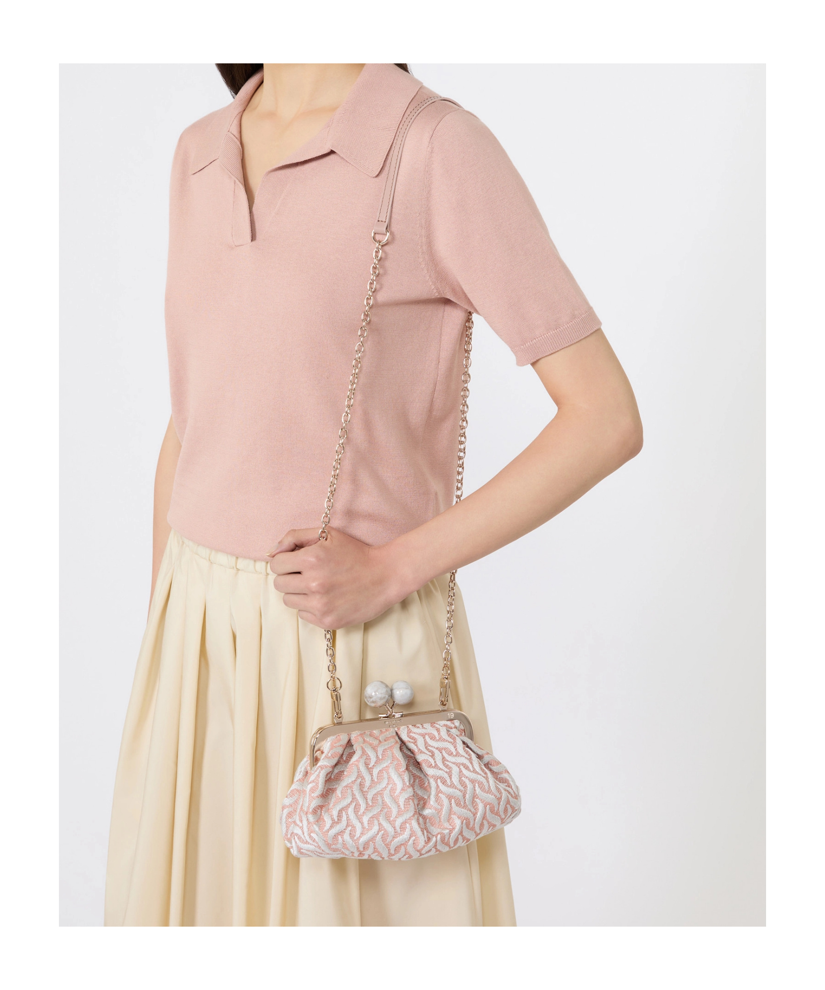 Weekend Max Mara Patterned Shoulder Bag In Pink