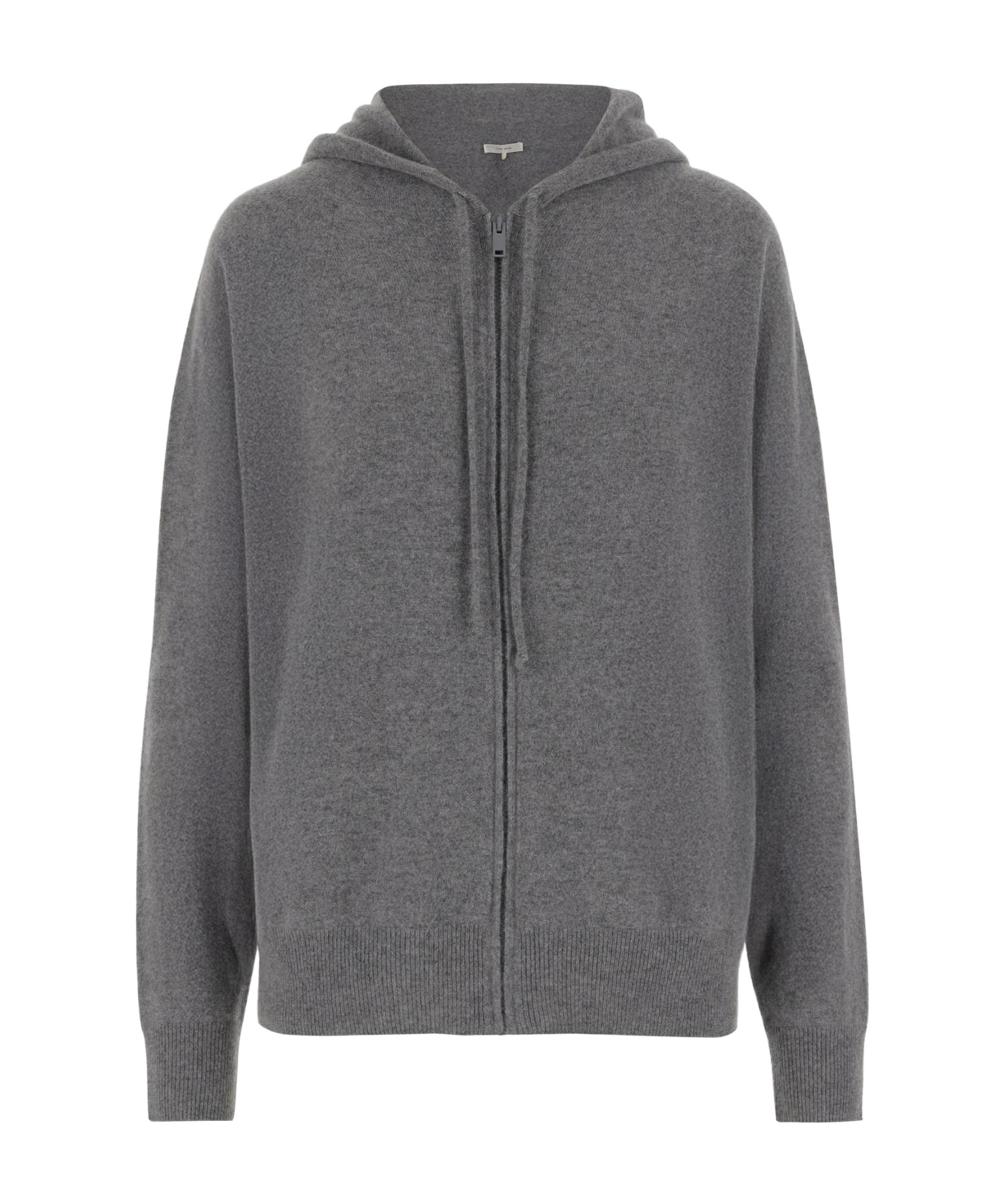 The Row Drawstring-hood Zip-front Cardigan In Gray