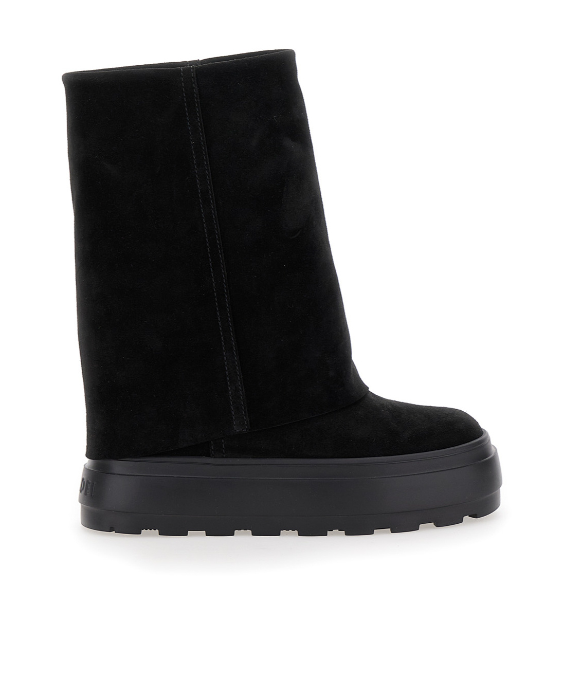 Casadei Black Boots With Turn-up With Platform In Black