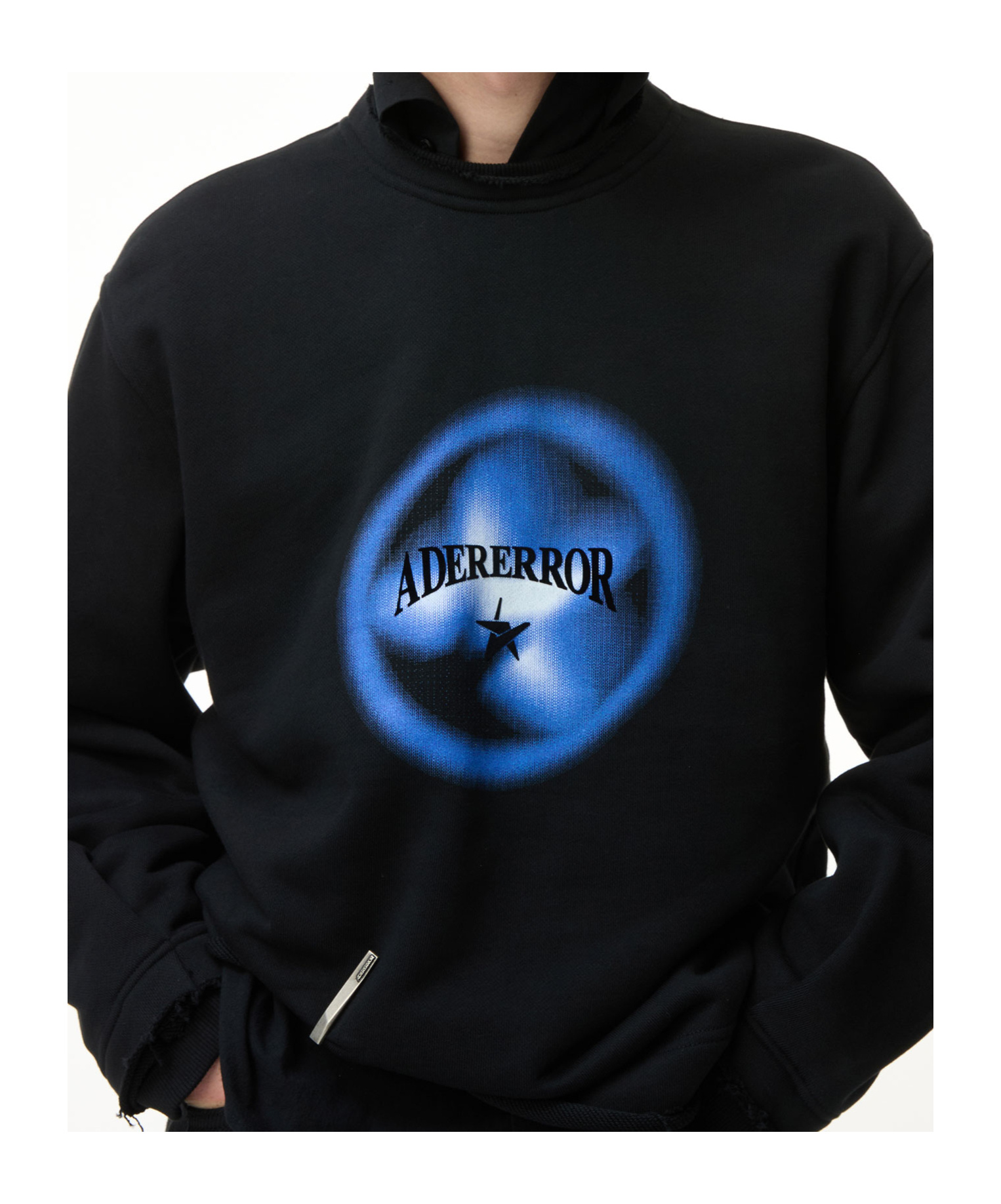 Ader Error Logo-print Cotton Sweatshirt In Black