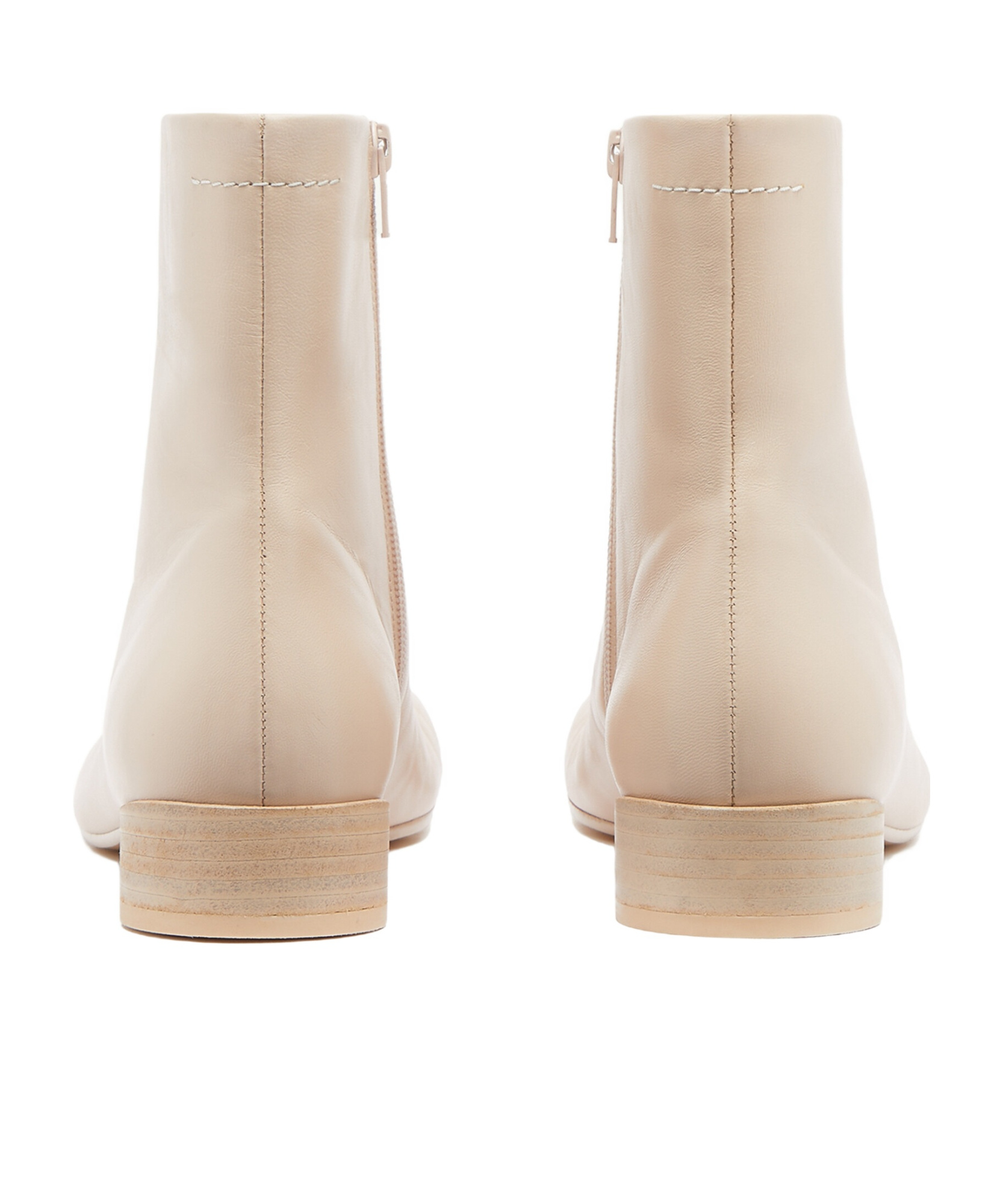Shop Mm6 Maison Margiela Anatomic Ankle Boots In Nude