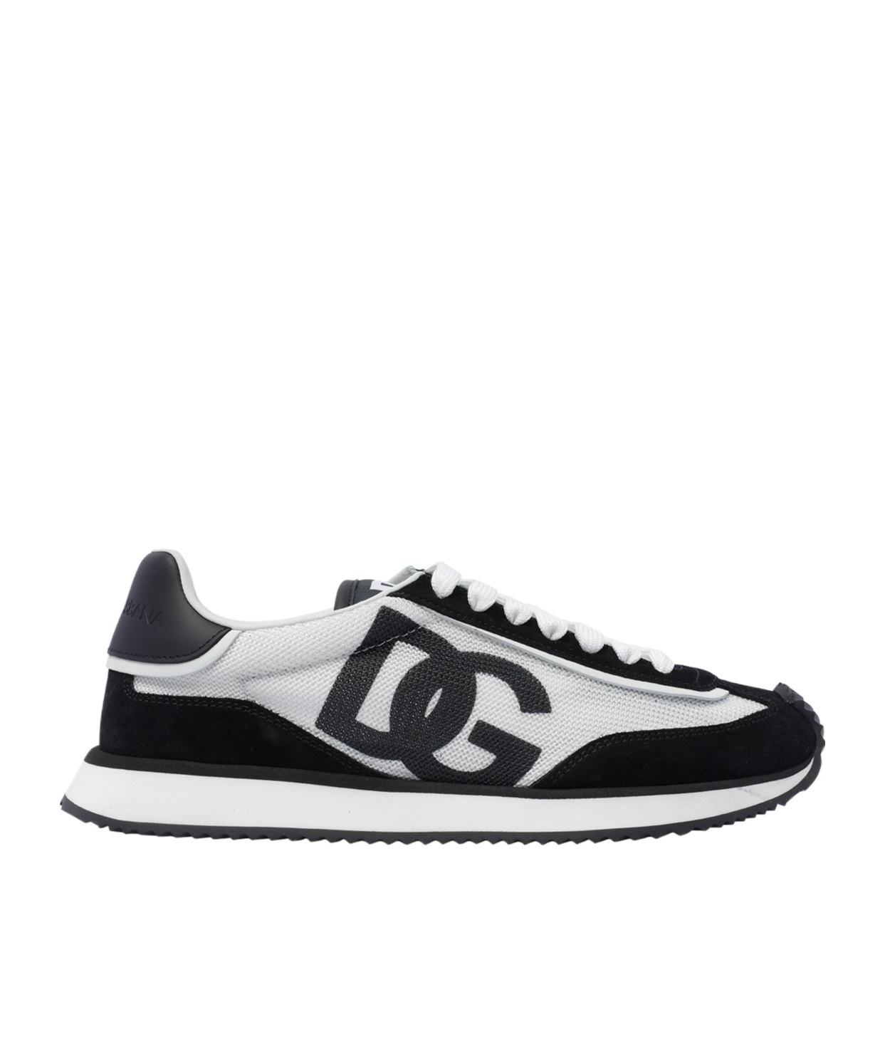 Dolce & Gabbana Multicolor Mesh And Split Leather Cushion Sneakers In Black