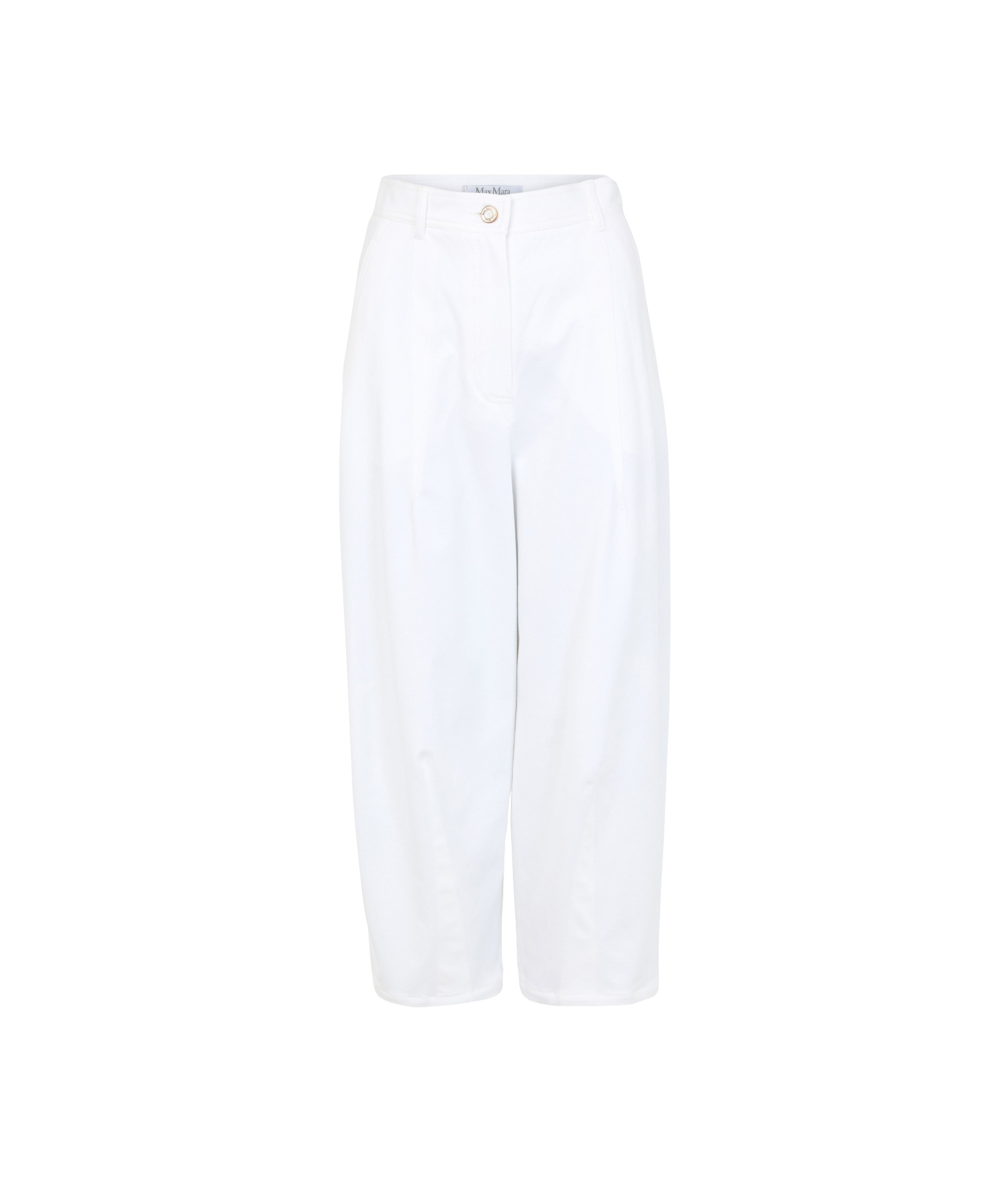 Max Mara Mina High-waisted Culotte Pants In White