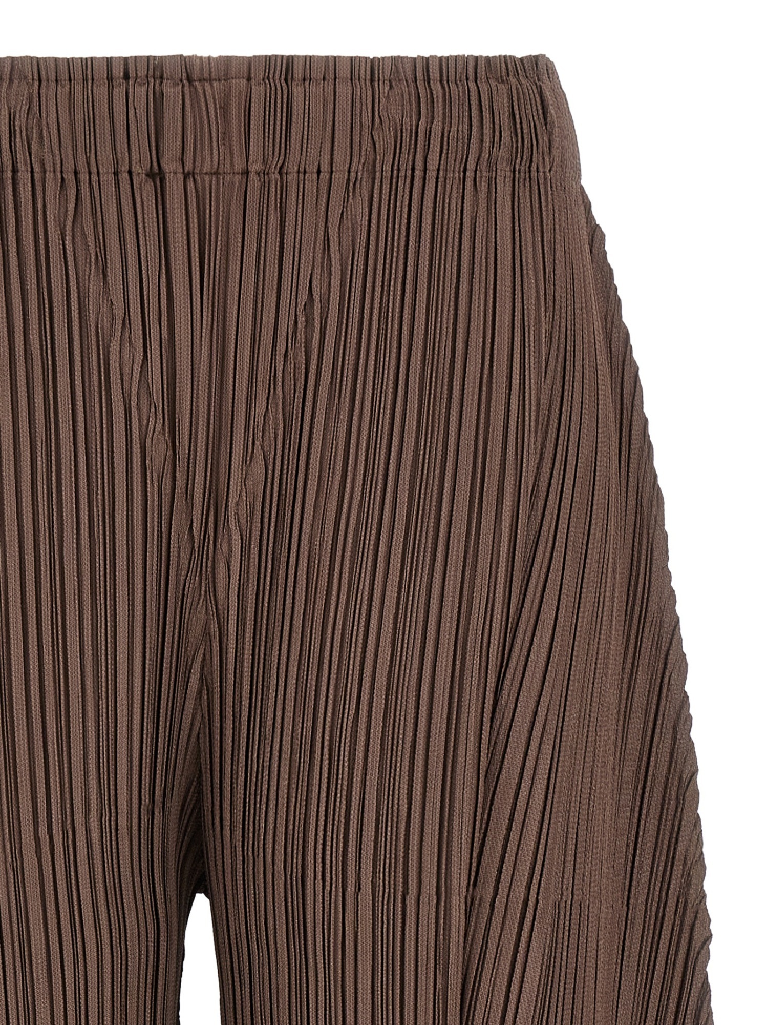 Issey Miyake Pleats Please  'thicker Bottoms 2' Pants In Brown