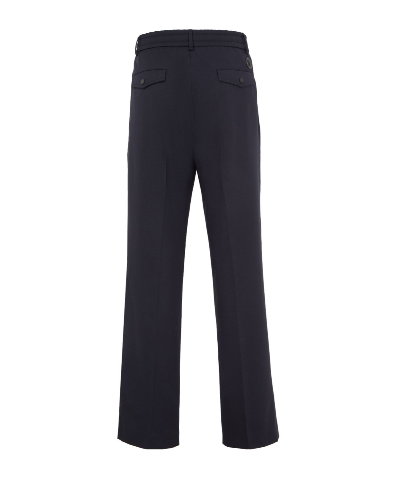 Moncler Waistband Loop Casual Pants In Navy Blue