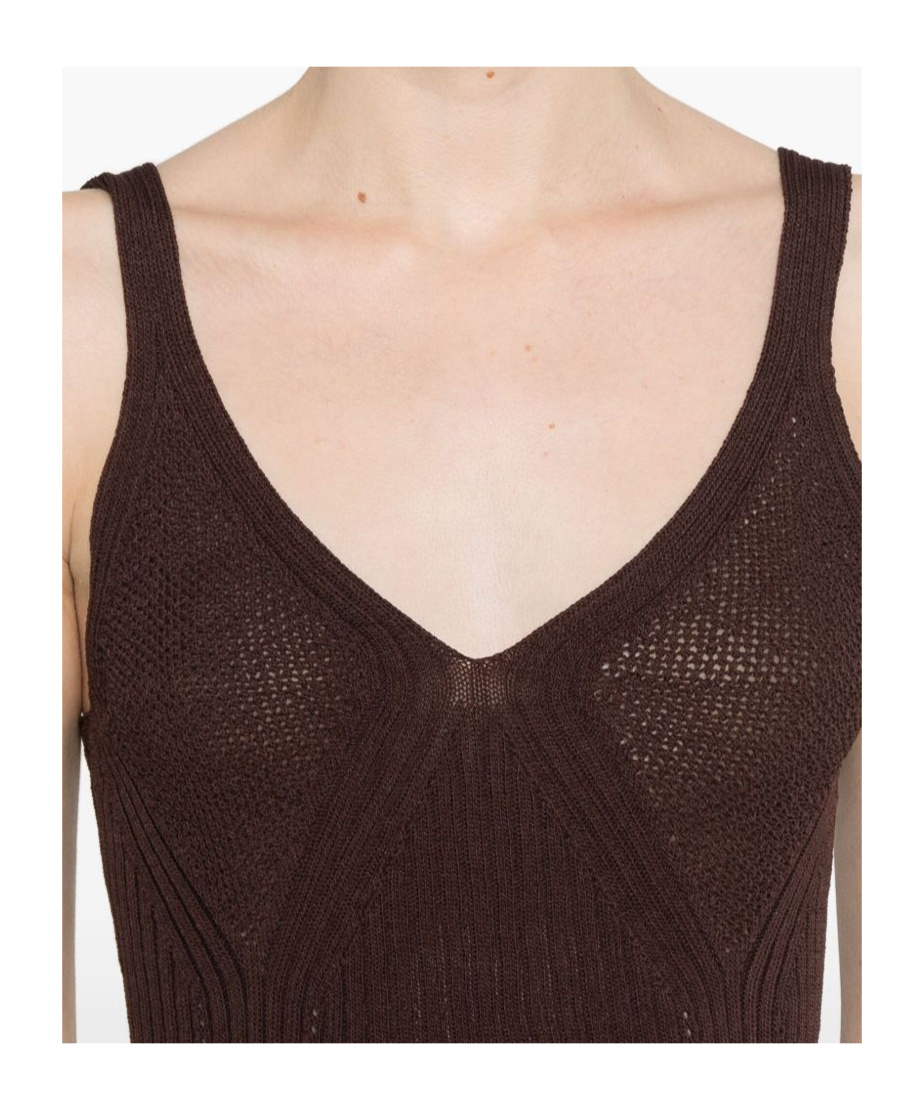 Twinset Brown Knit Top