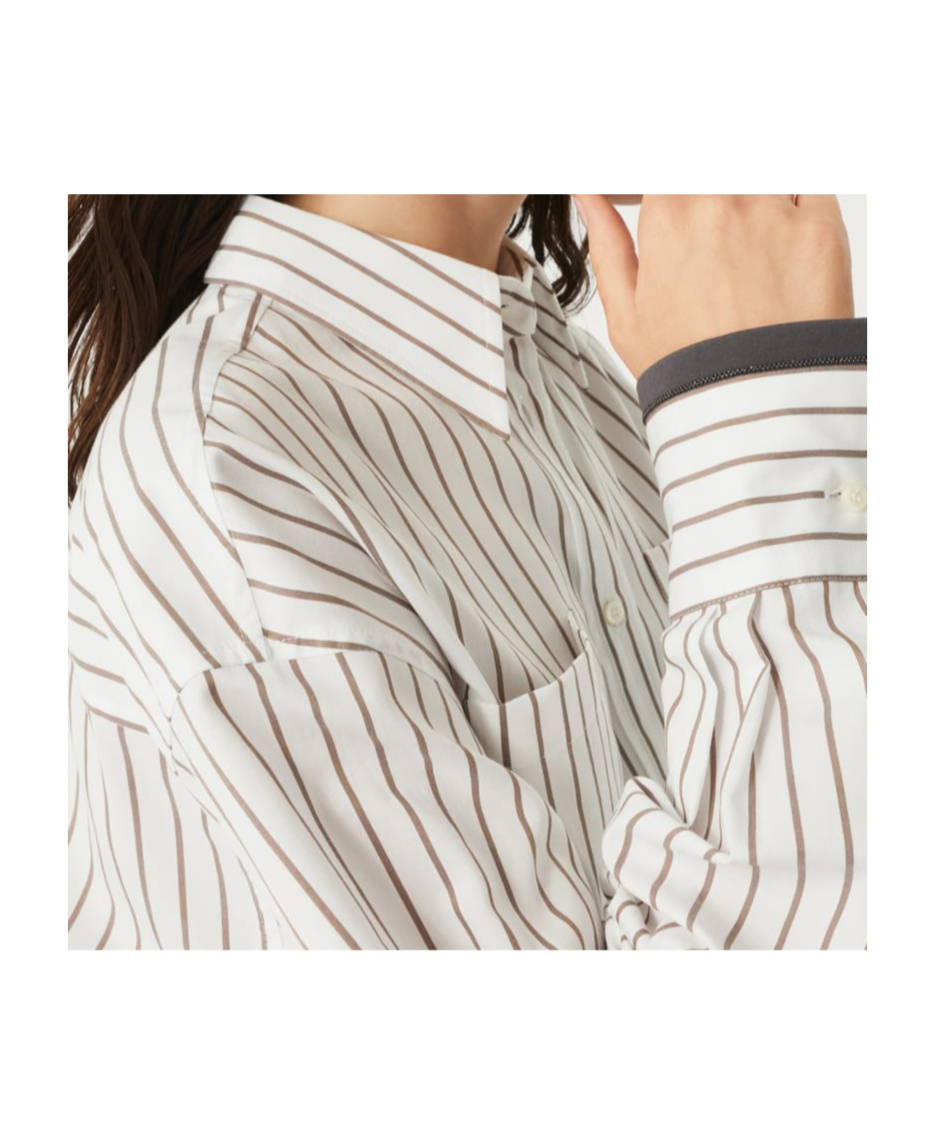 Brunello Cucinelli Shirt With Monili In White