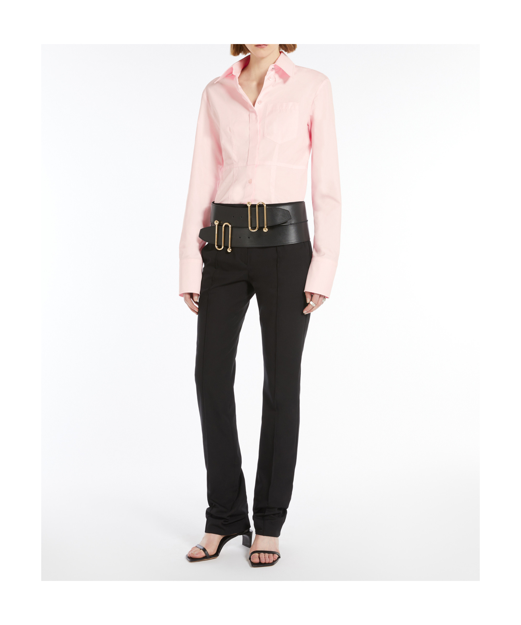 Sportmax Slim-fit Poplin Shirt In Pink