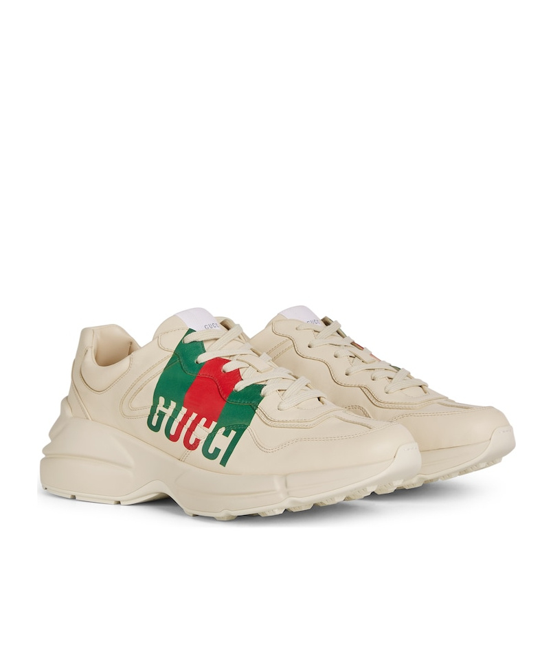 Gucci Off White Logo Sneakers In Neutral