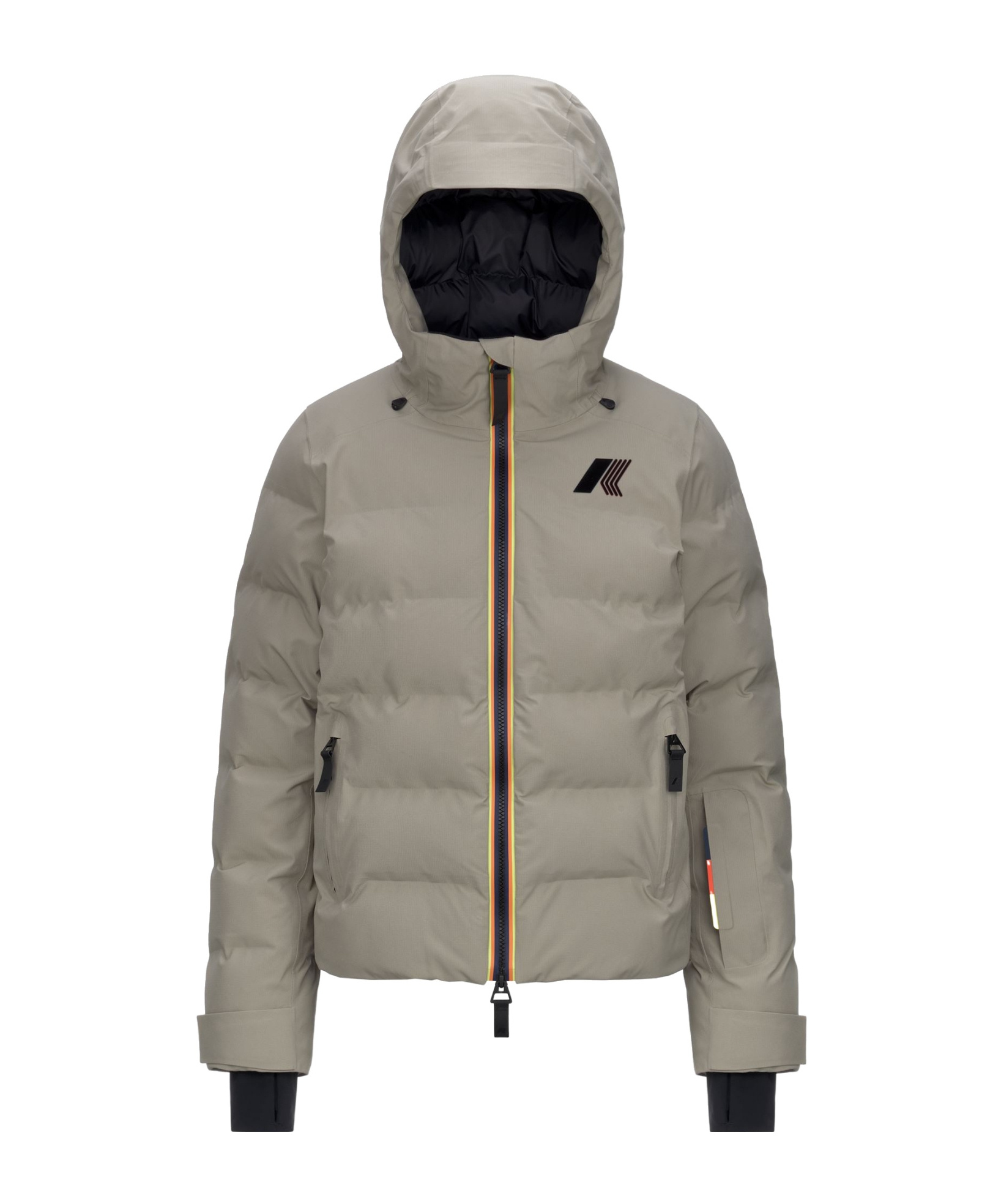 K-way Hooded Cotton-padded Jacket In Multi