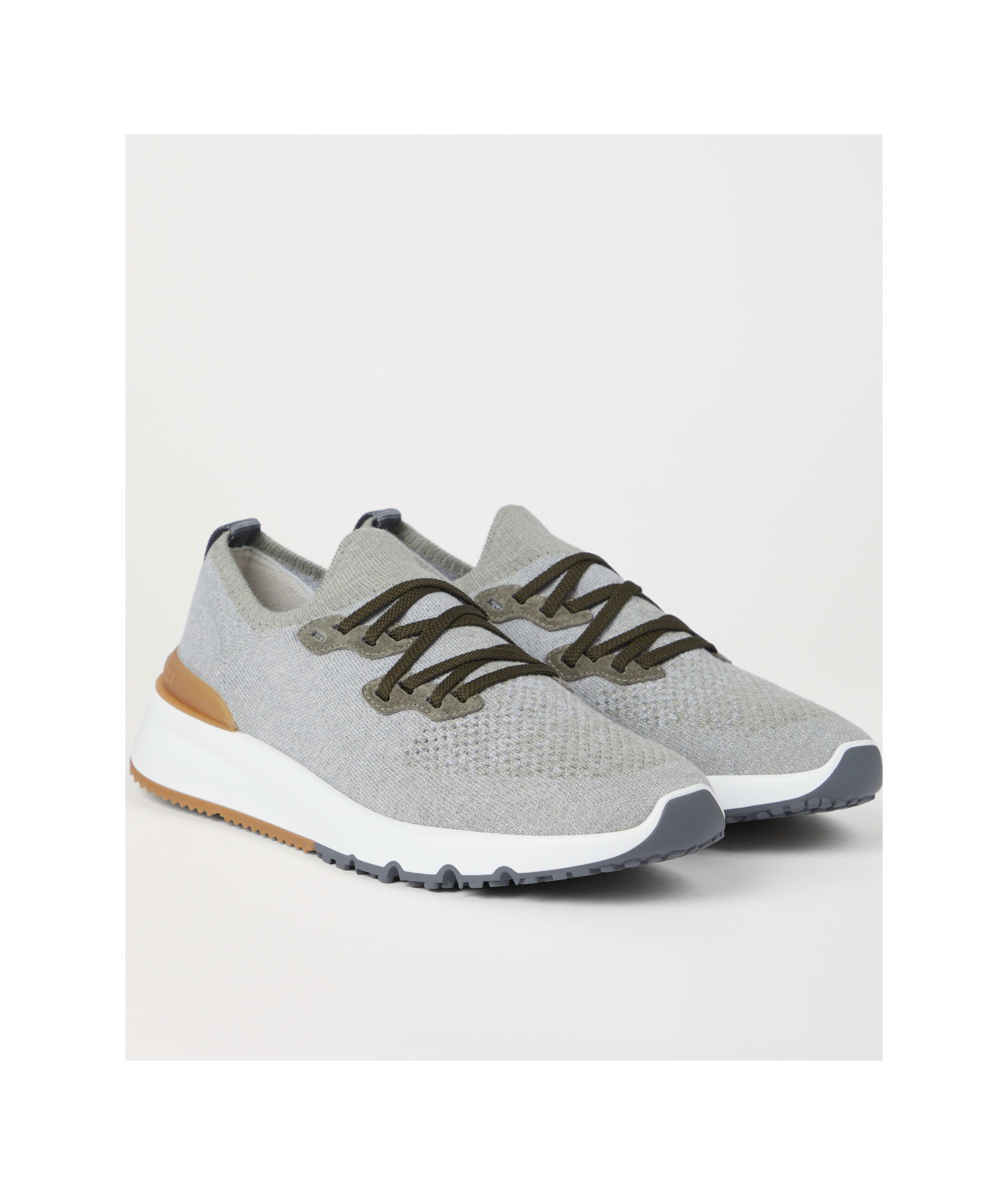 Brunello Cucinelli Knitted Low-top Sneakers In Multi