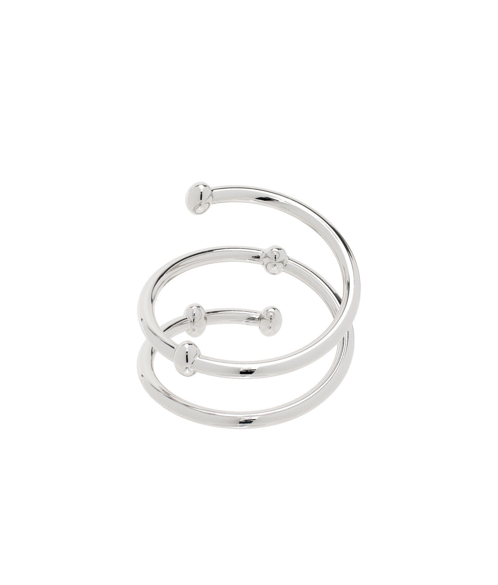 Lemaire Croissant Spiral Keychain In White