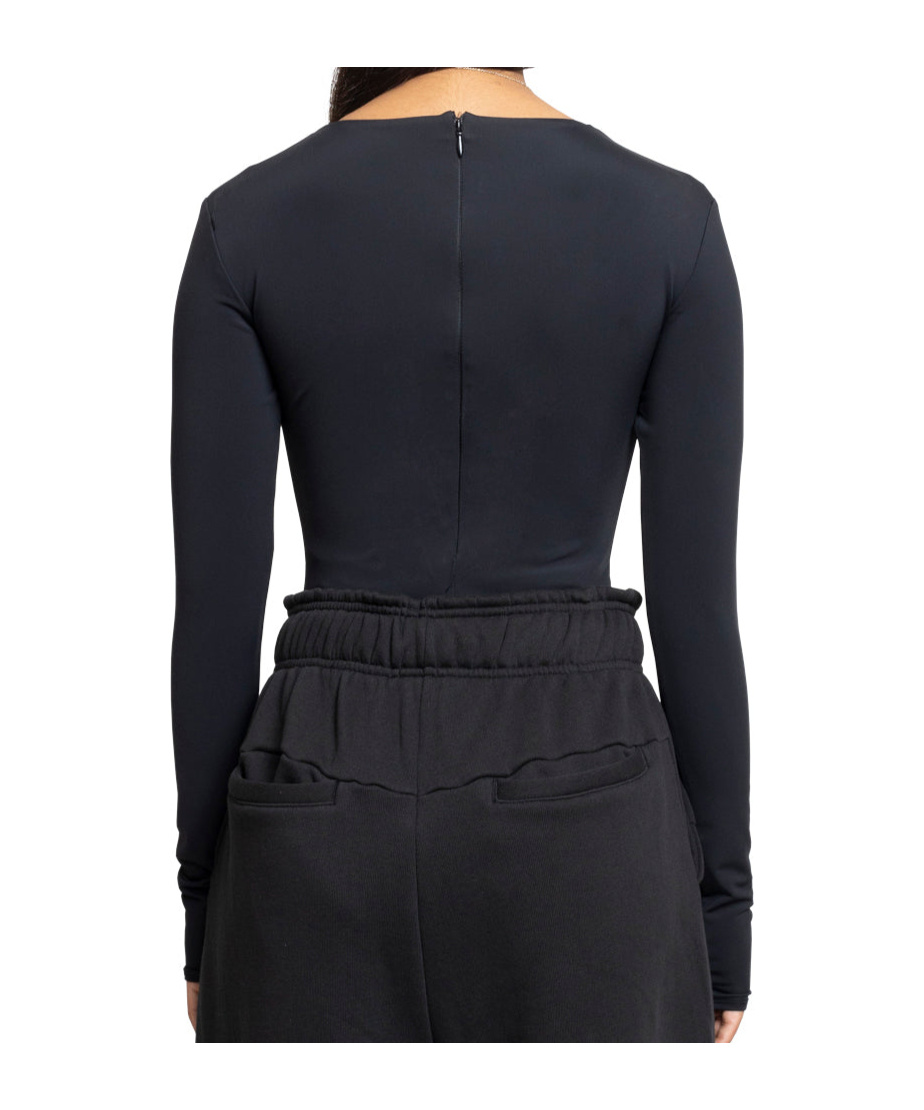 Entire Studios Bodysuit Nylon Spandex Soot In Black