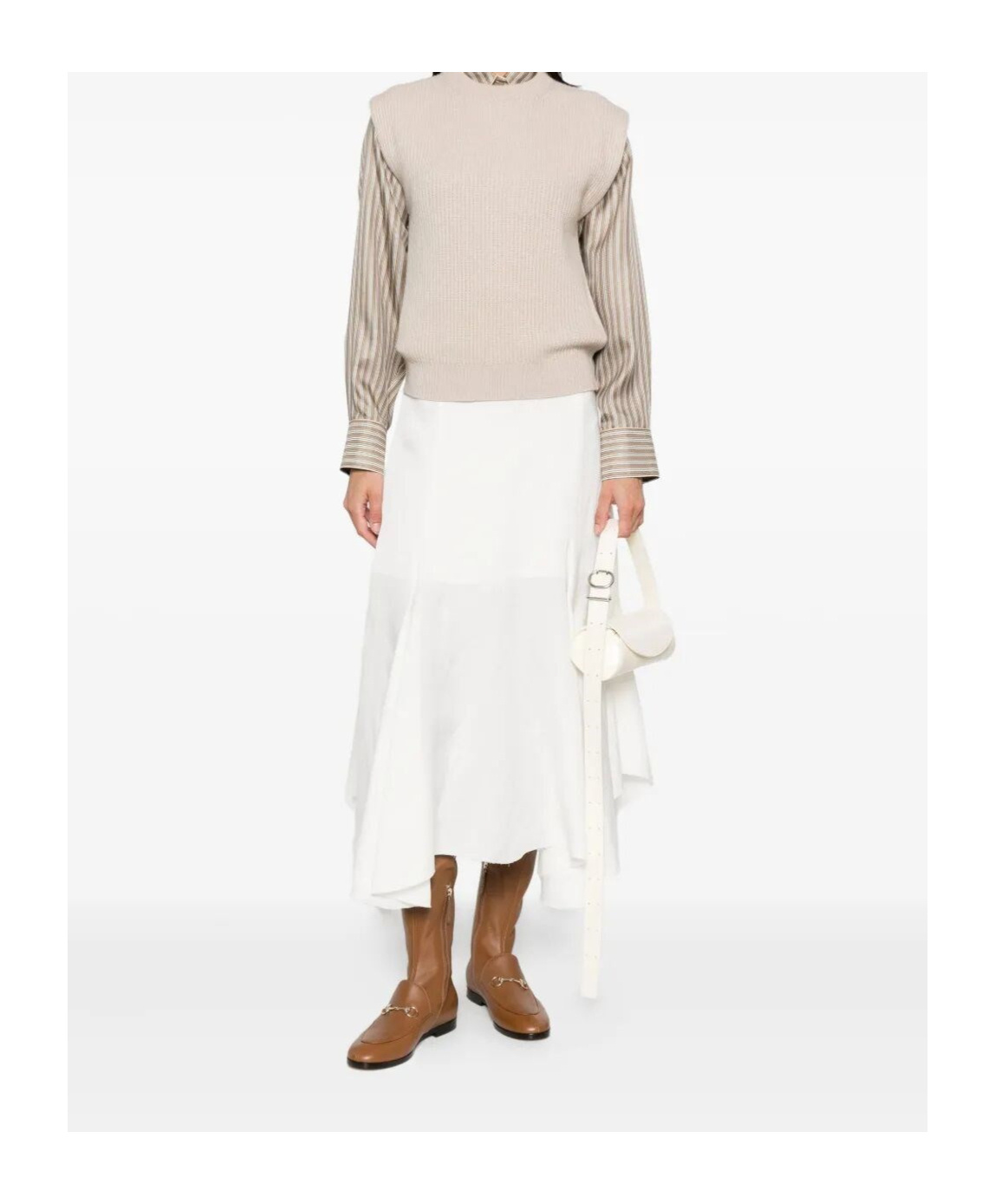 Brunello Cucinelli Ribbed Sleeveless Sweater In Multi