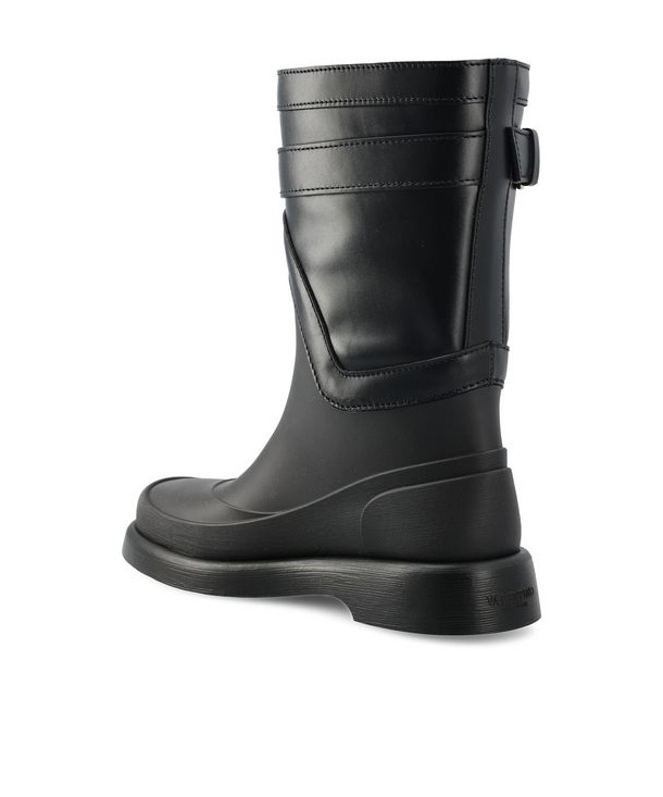 Valentino Rain Boots With Vlogo, The Bold Edition In Black