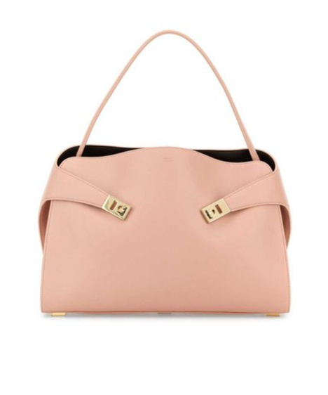 Ferragamo Pink Leather Large Hug Soft Shoulder Bag