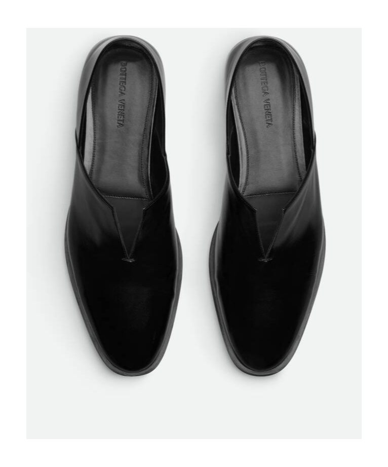 Bottega Veneta Womens Black Cha Cha Closed-back Leather Slipper Eur 37 / 4 Uk In Black