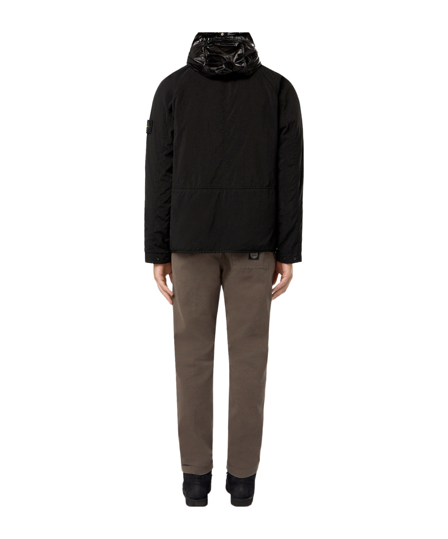 Stone Island Techno Fabric Jacket In Black