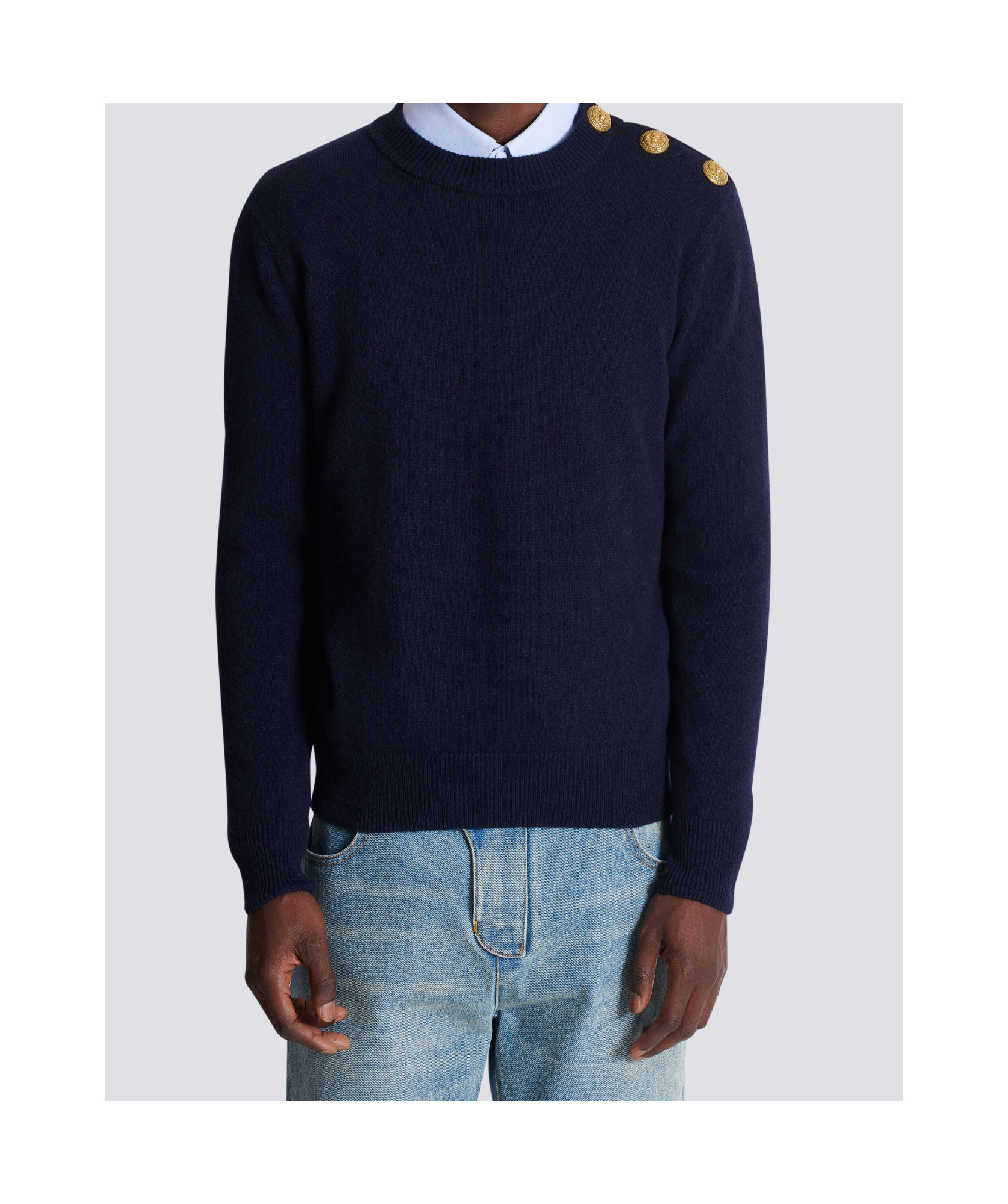 Shop Balmain Eco-cashmere Jumper