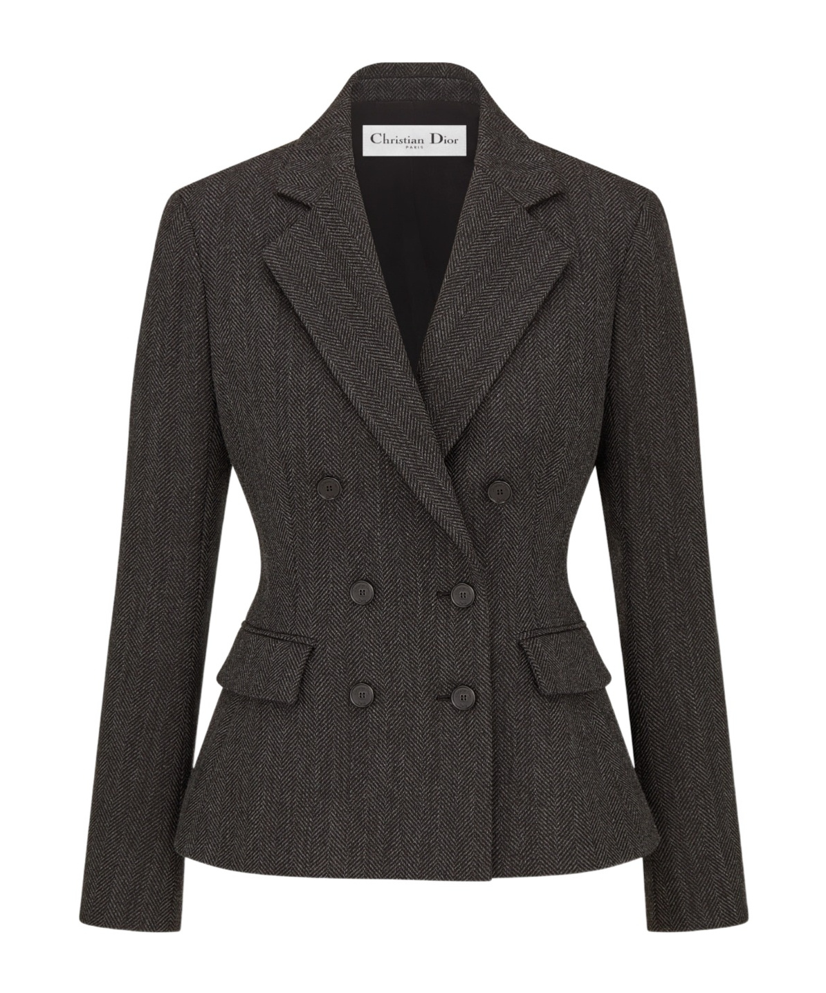 Dior Double-breasted Marlène Wool Blazer In Black