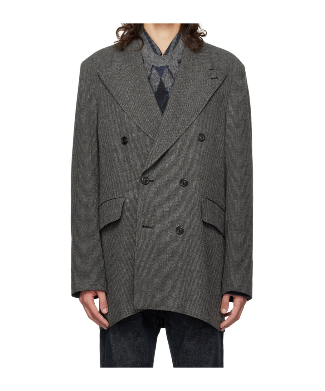 Our Legacy Sharp Db Double-breasted Blazer In Black