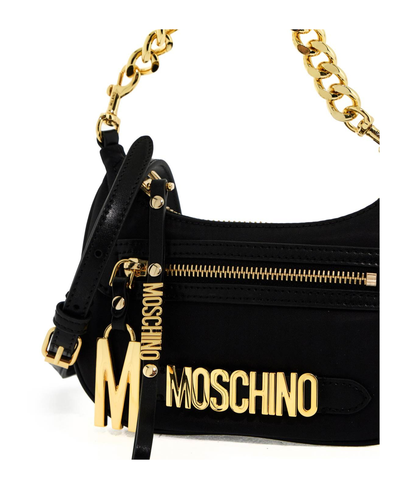 Moschino Mini Shoulder Bag With Strap In Black