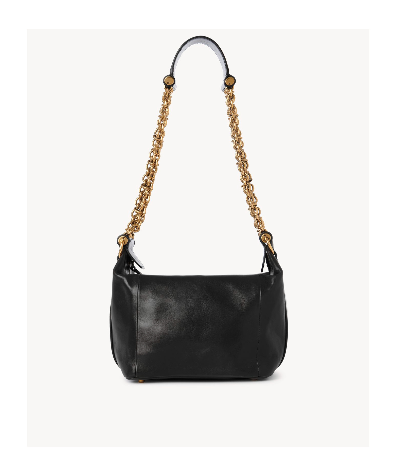 Chloé Zippered Shoulder Bag In Black