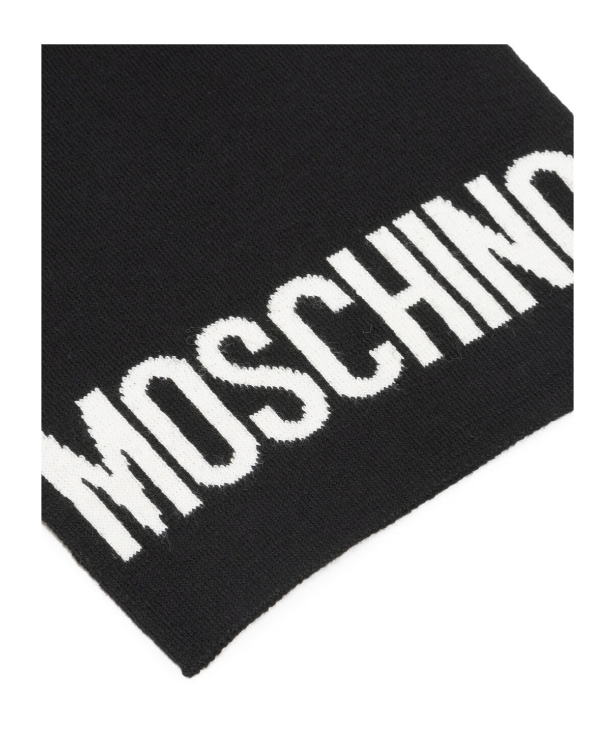 Moschino Teddy Bear Pattern Scarf In Black
