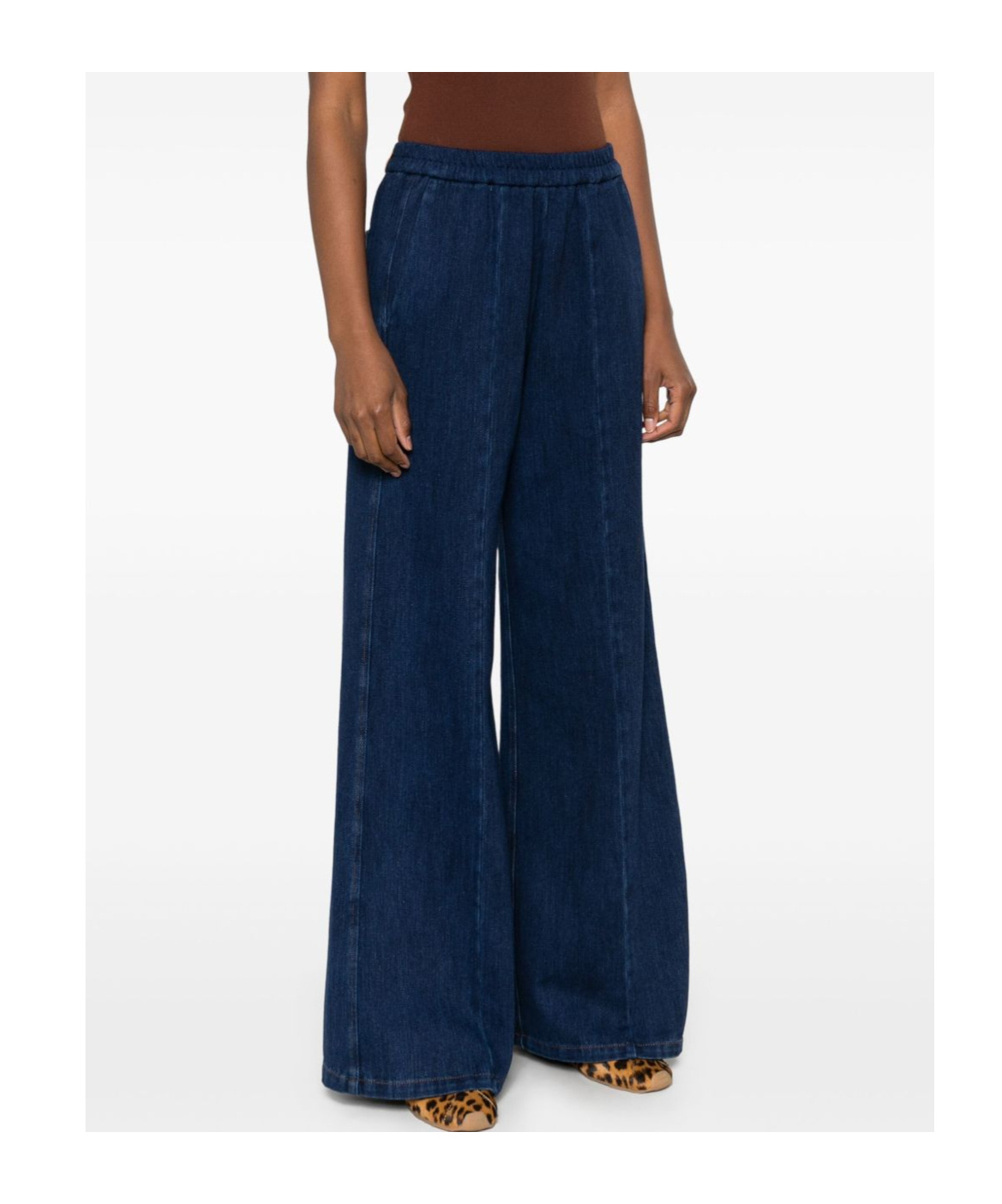 Shop Forte Forte Wide Leg Jeans In Black